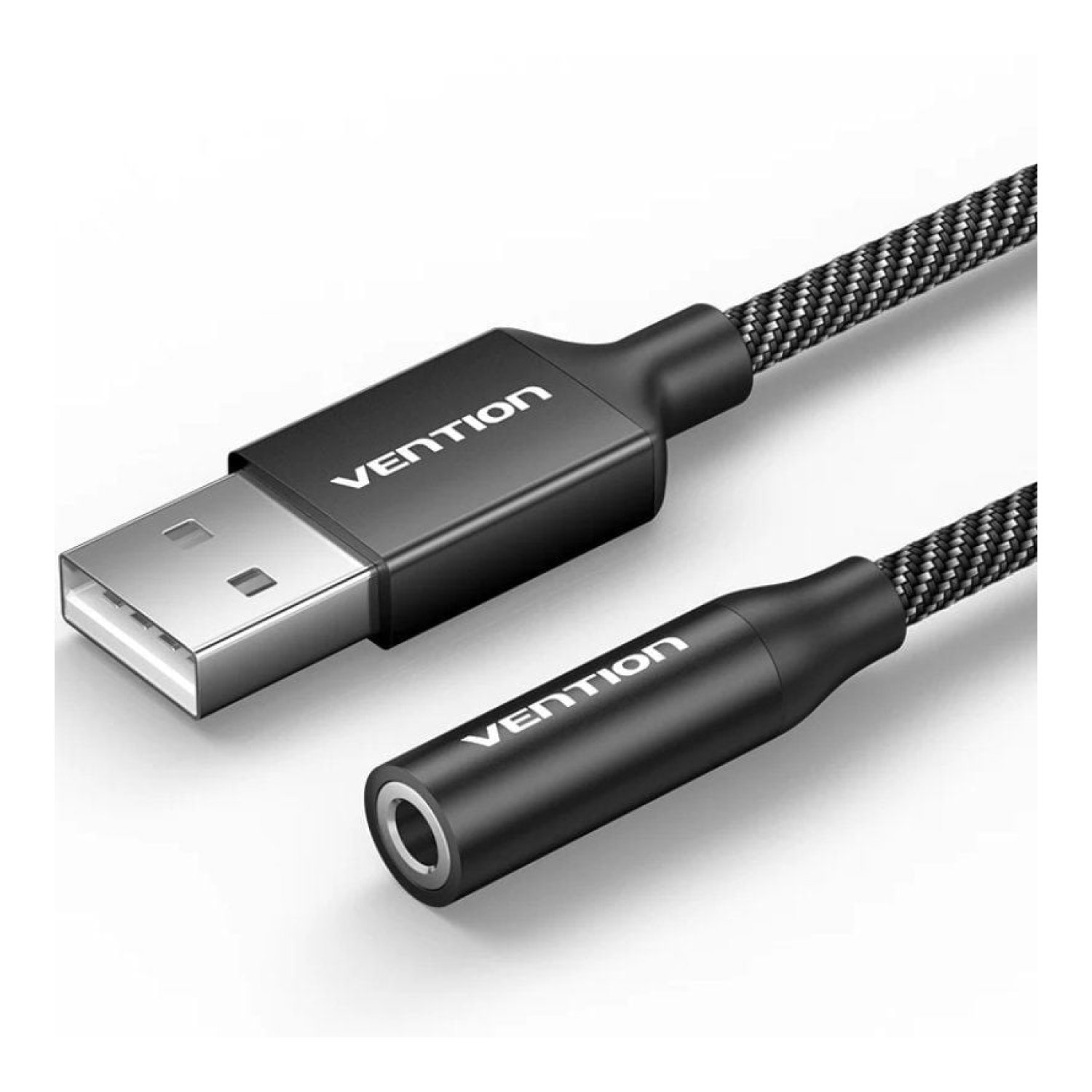 Vention Conversor Jack 3.5 Hembra · USB Macho · 1m · Gris