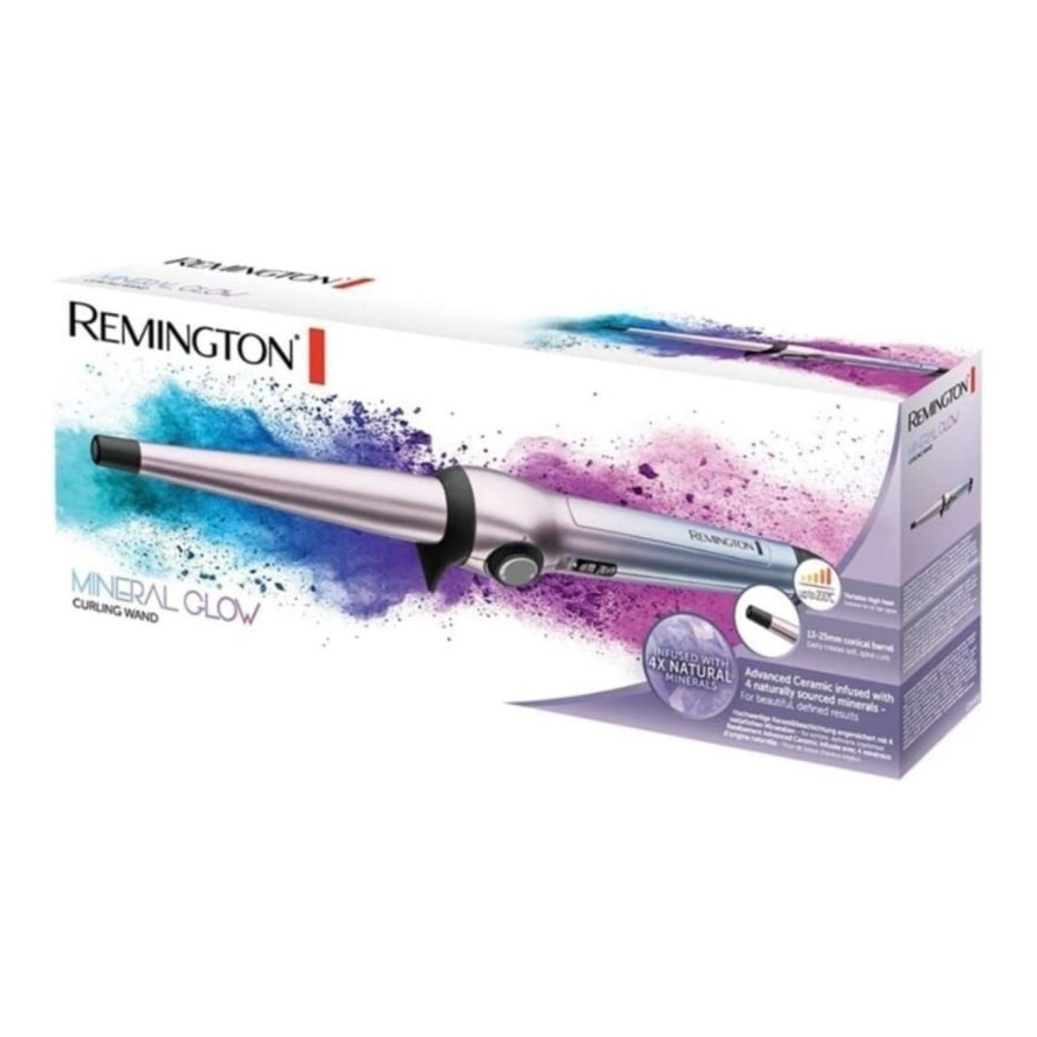 Remington Mineral Glow CI5408 · Rizador de Pelo · Tecnología Mineral · Calentamiento Rápido