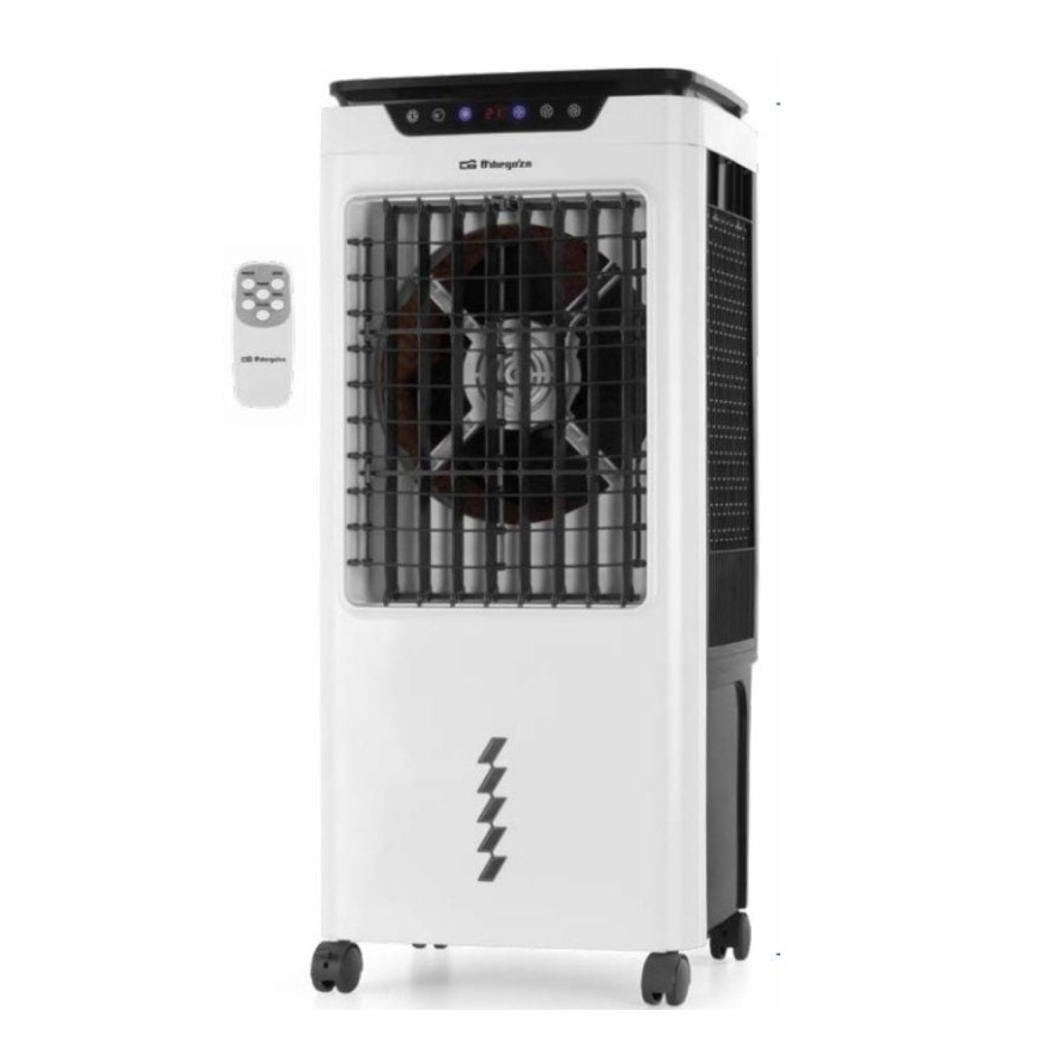 Orbegozo Air 55 · Climatizador · 150W · 3 niveles potencia · Depósito 35L