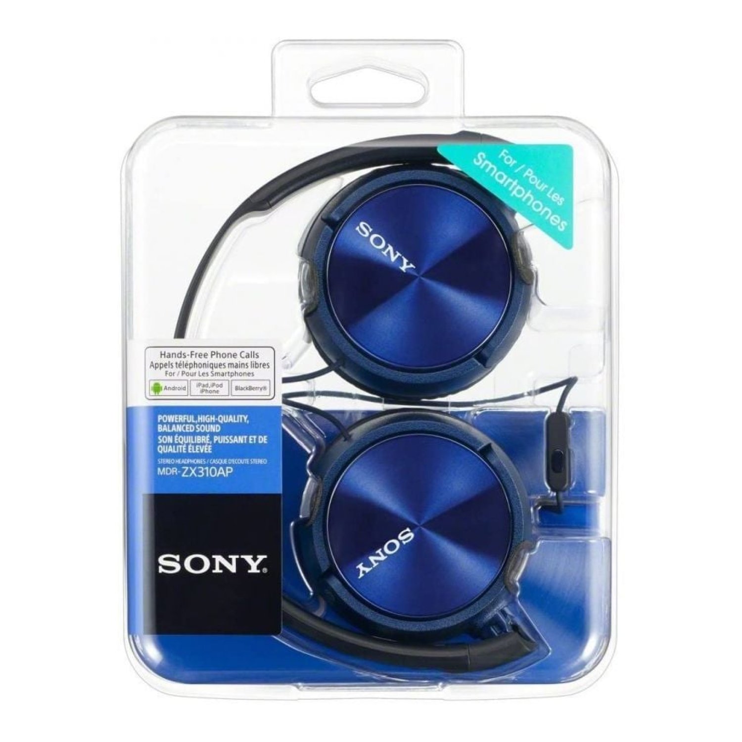 Sony MDR-ZX310 · Auriculares con Micrófono · Jack 3.5mm · Azules