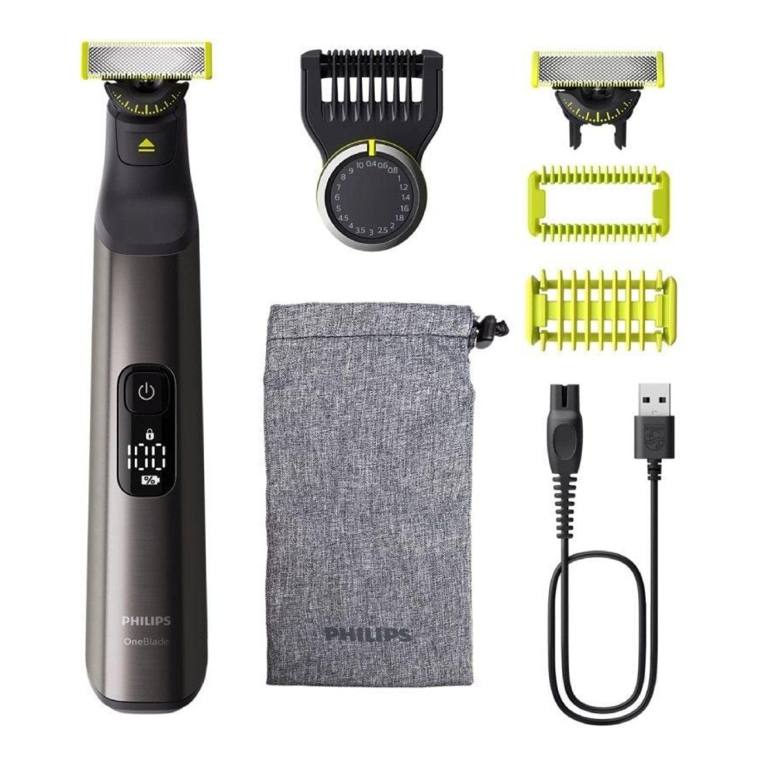 Philips OneBlade Pro 360 QP6552/15 · Cortabarbas Recortadora · Batería · 5 Accesorios