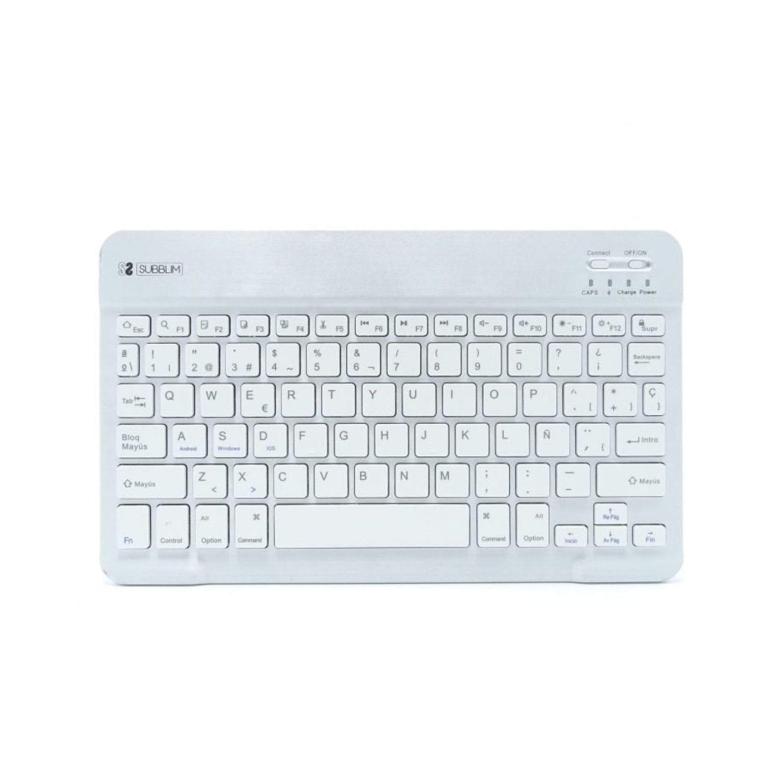 Subblim Smart · Teclado Compacto Inalámbrico · Plata