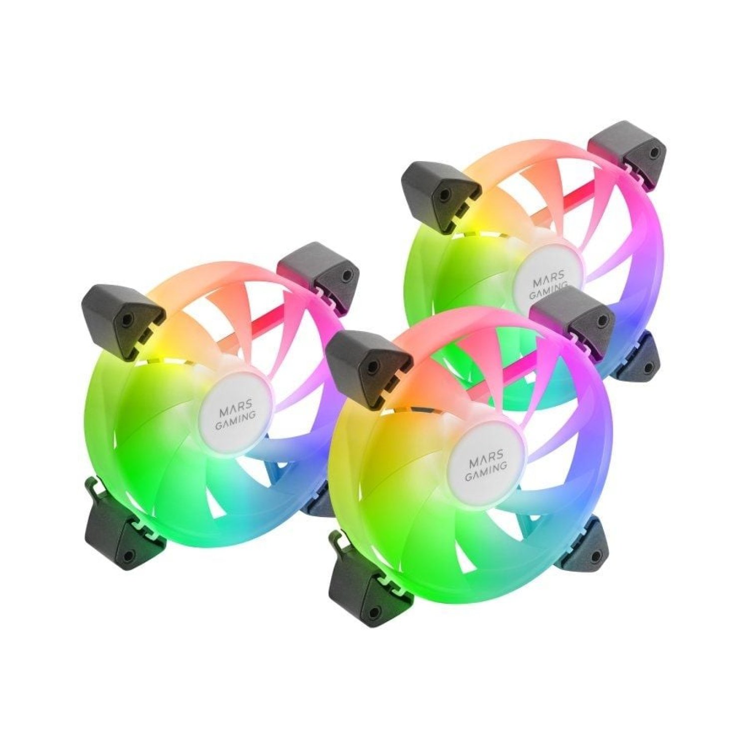 Pack 3 Ventiladores Mars Gaming MF-3A/ 12cm/ ARGB