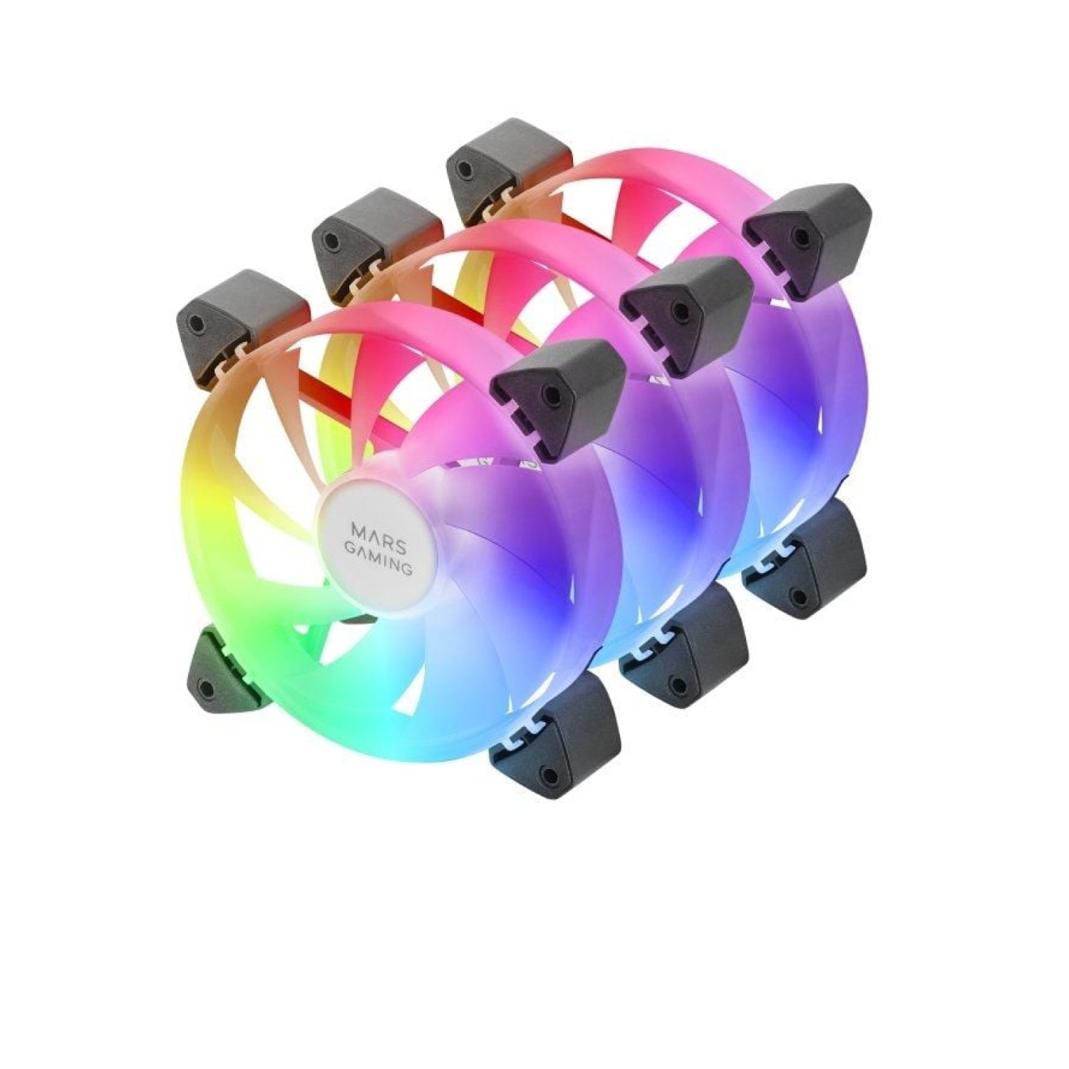 Pack 3 Ventiladores Mars Gaming MF-3A/ 12cm/ ARGB