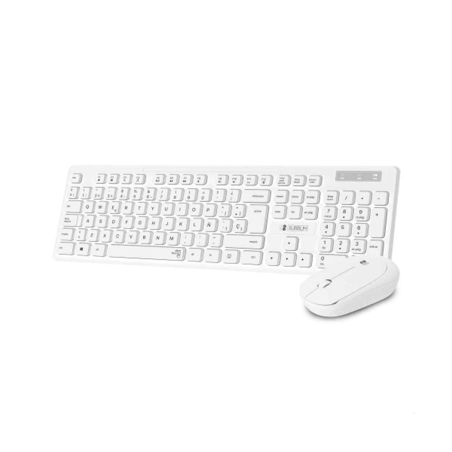 Subblim Combo Business Slim · Teclado + Ratón Inalámbrico · Silencioso · Blanco