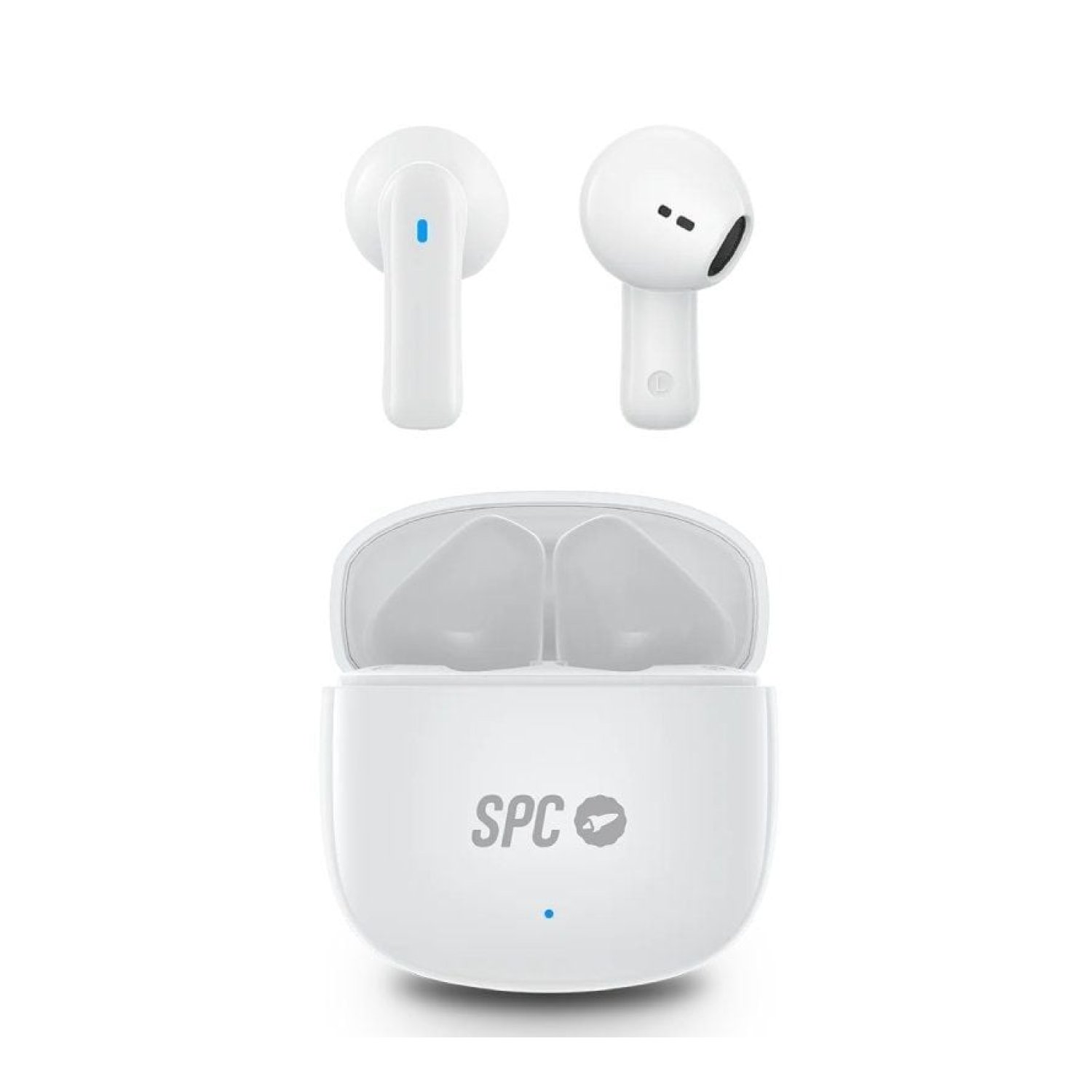 SPC Zion 2 Play · Auriculares Bluetooth · 7h Autonomía · Estuche de Carga · Blancos