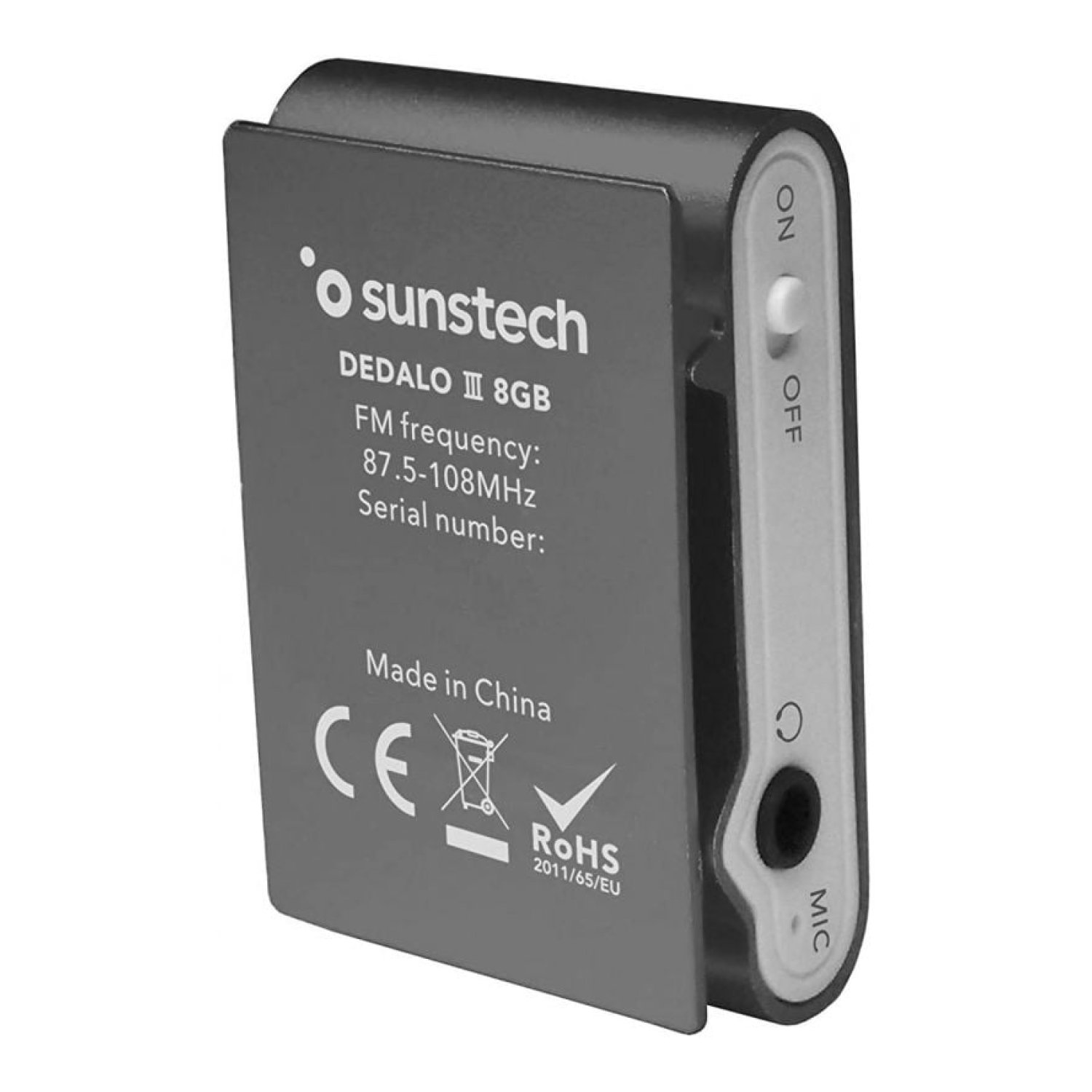 Sunstech Dédalo III · MP3 8GB · Radio FM · Gris
