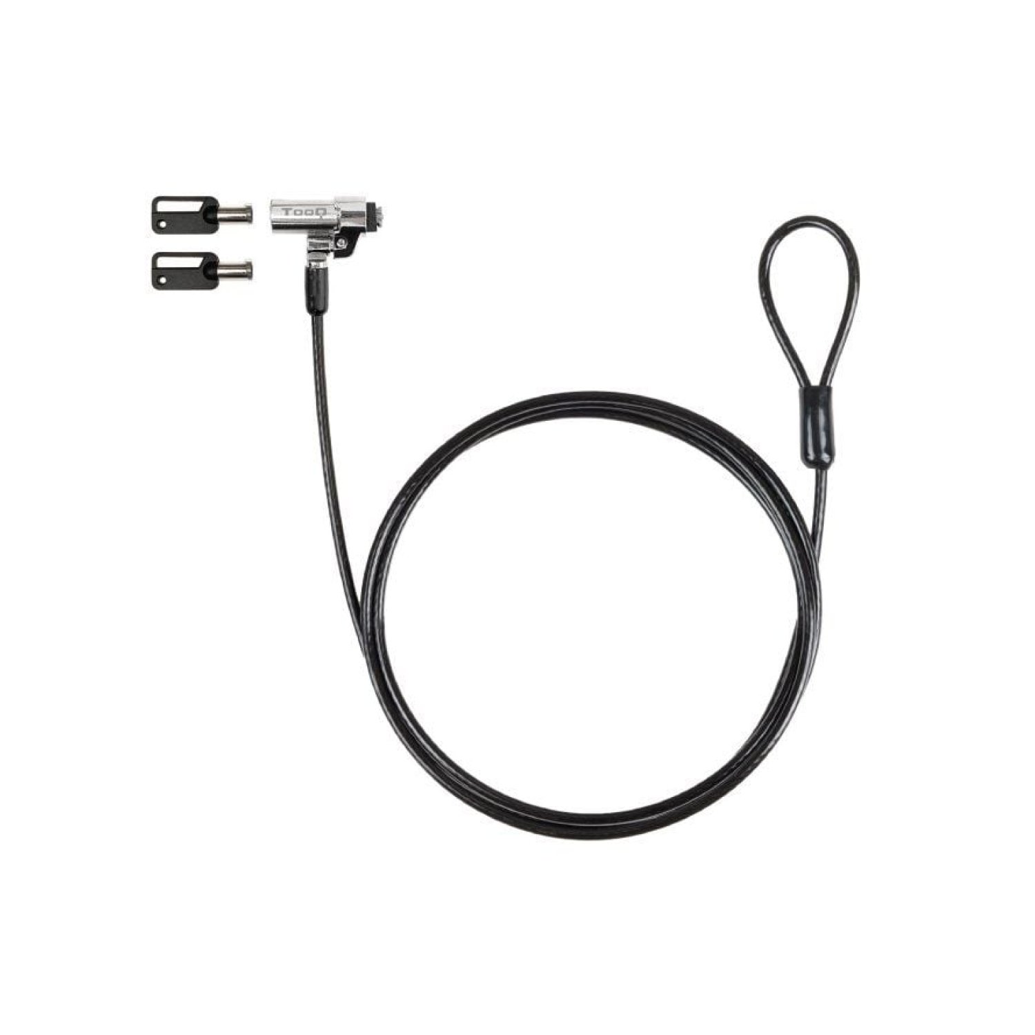 TooQ Cable de Seguridad NANO Portátil · 1,5m · Candado Incluido