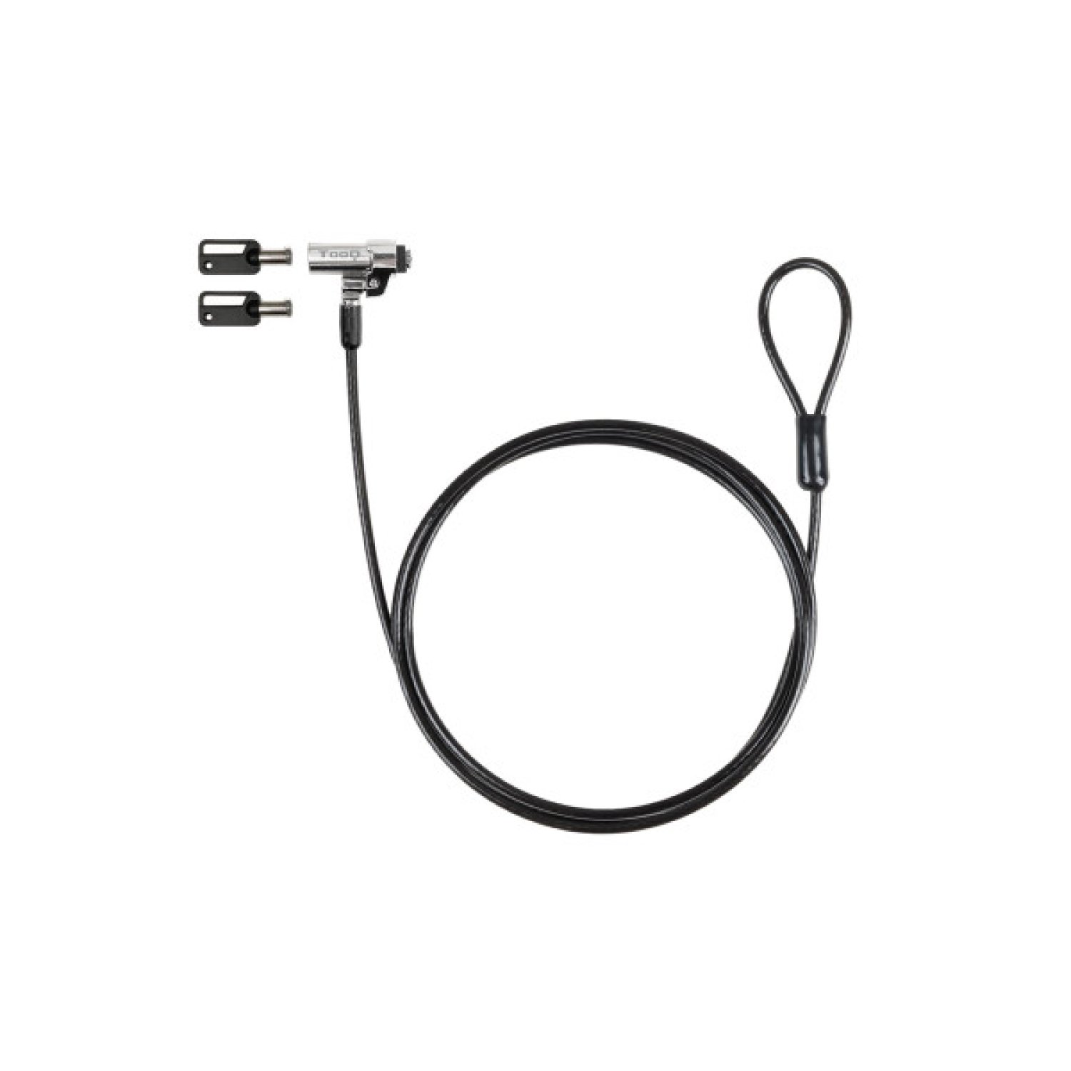 TooQ Cable de Seguridad NANO Portátil · 1,5m · Candado Incluido