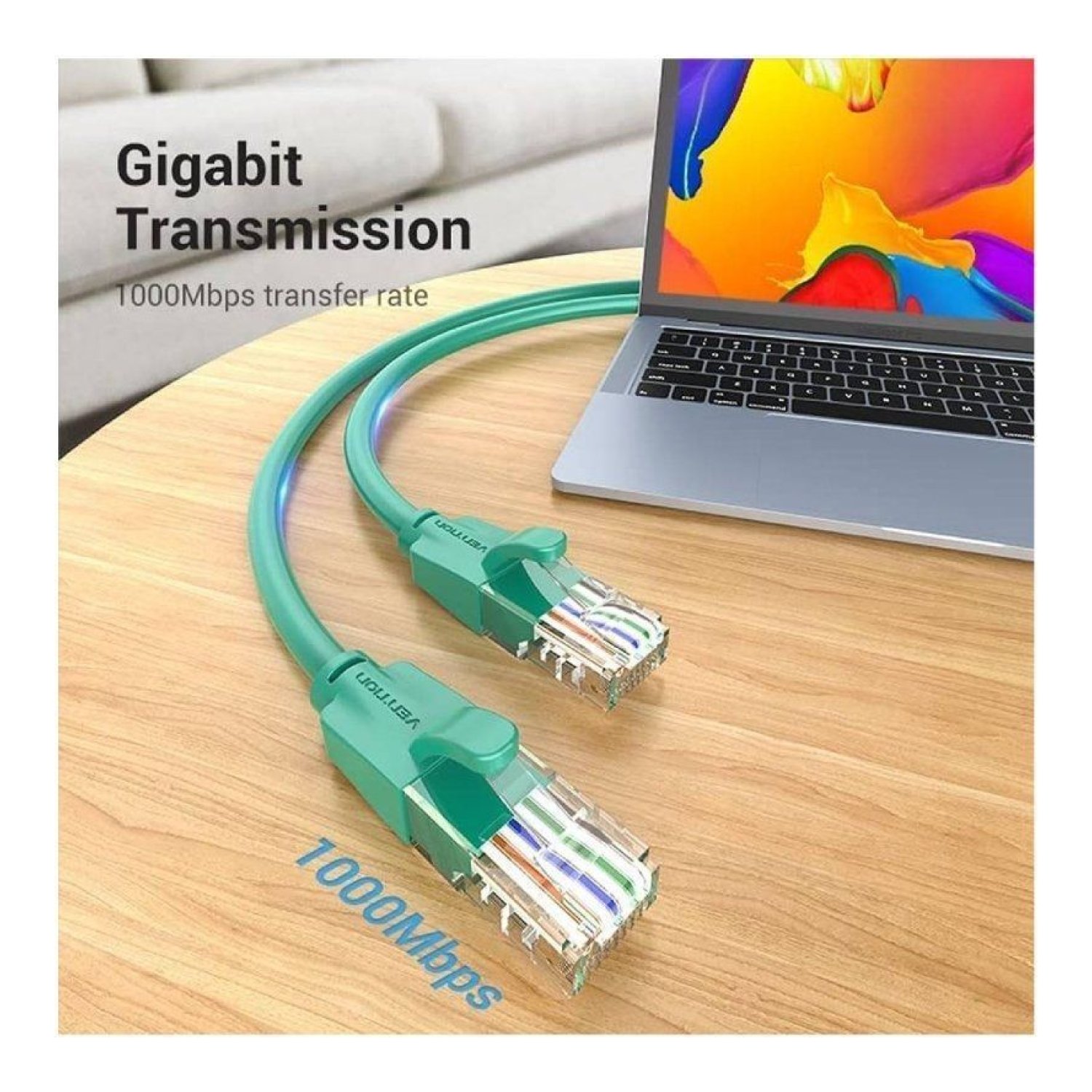 Vention · Cable Red RJ45 UTP Cat.6 · 1m · Verde