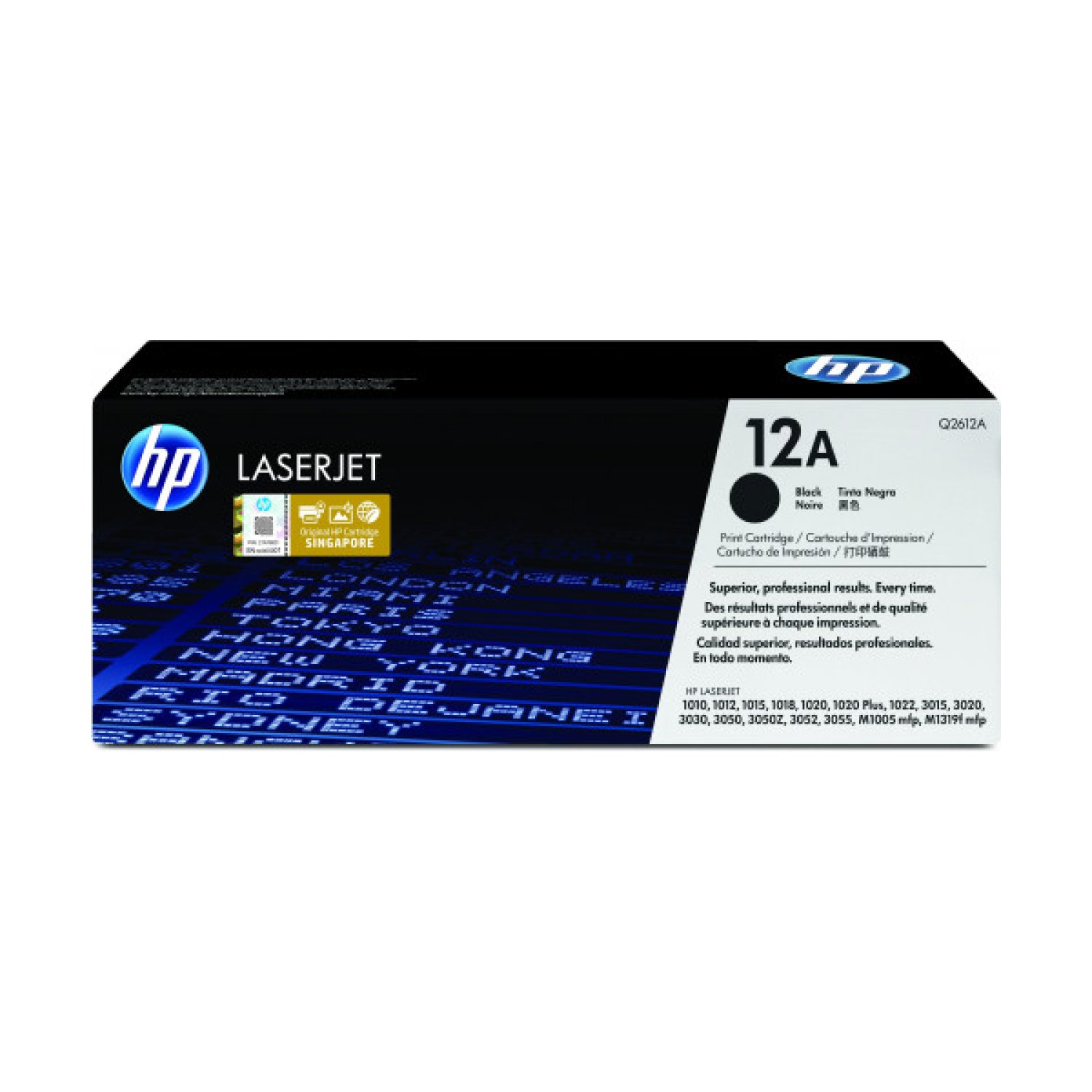 HP Tóner Original 12A · Negro · Rendimiento Estándar