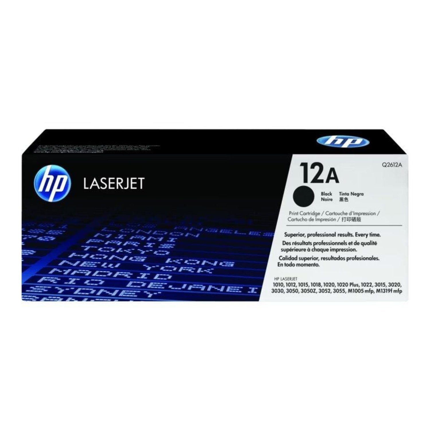 HP Tóner Original 12A · Negro · Rendimiento Estándar