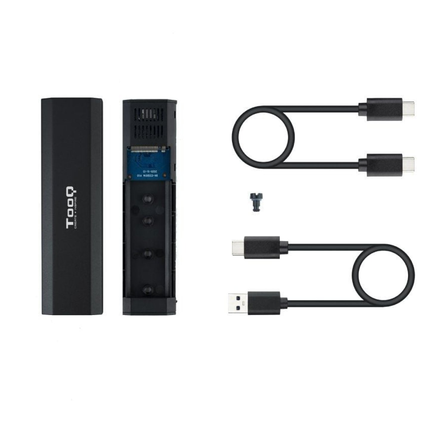 TooQ Caja Externa SSD M.2 NVMe · USB 3.2 · Sin tornillos