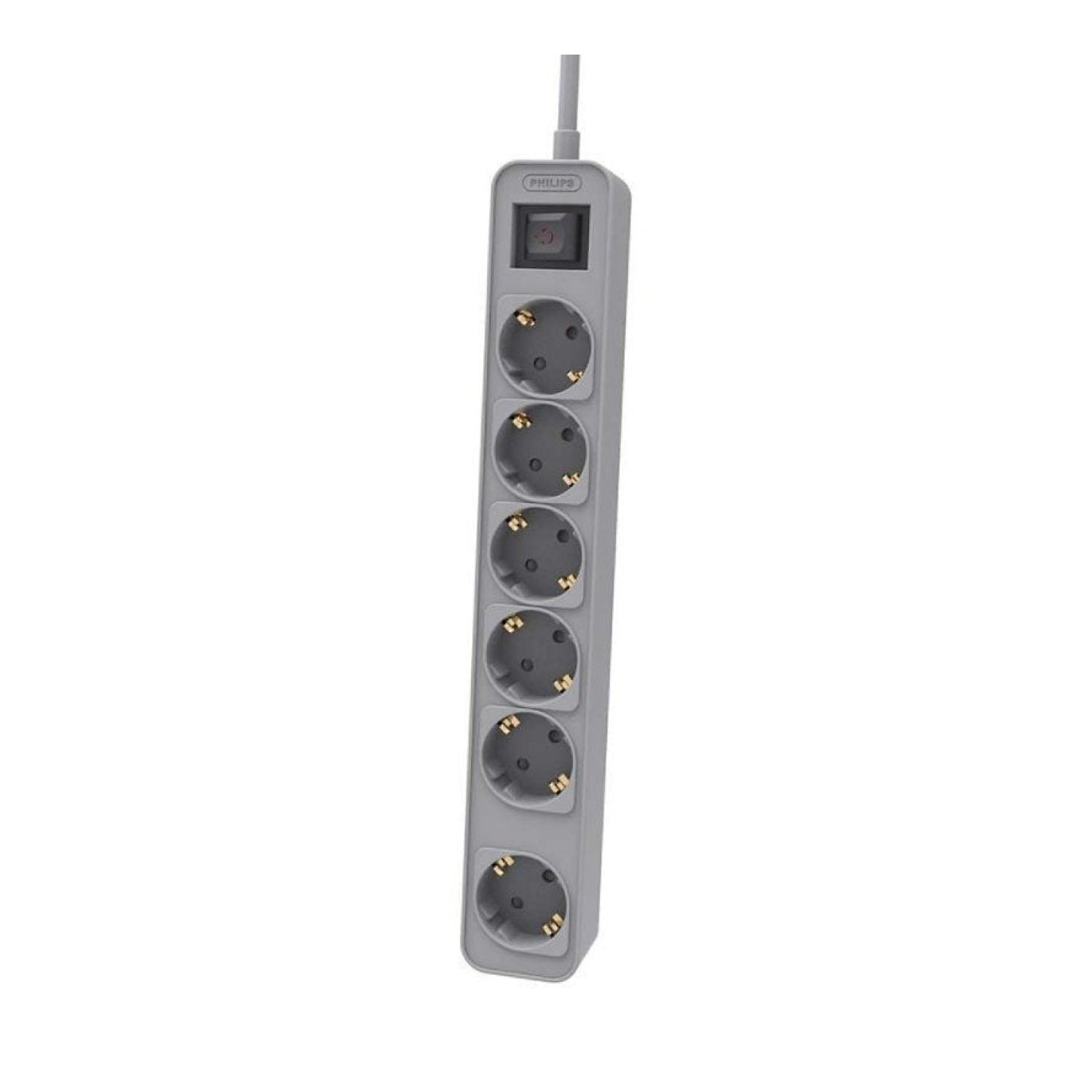 Philips CHP2164G · Regleta 6 Tomas · Cable 1,5m · Gris