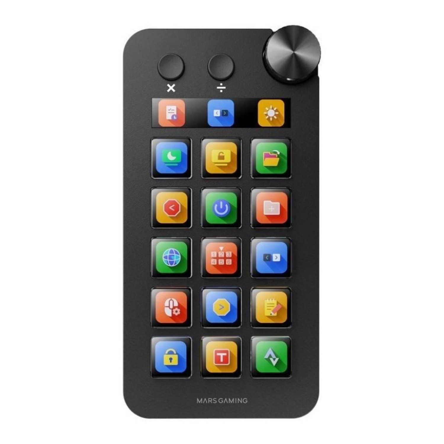 Mars Gaming MSD-NEO · Control Deck · 15 Teclas LCD · 1 Rueda · Negro