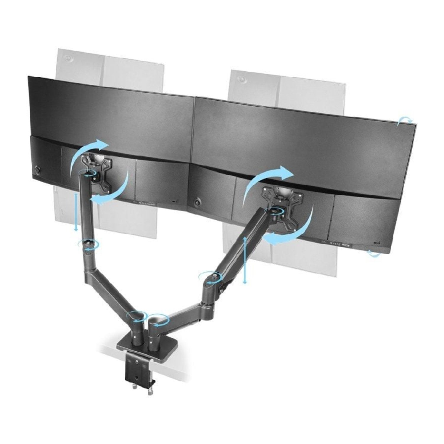 Mars Gaming MARM-PRO2 · Soporte Doble Monitor · Giratorio Inclinable · Hasta 10kg
