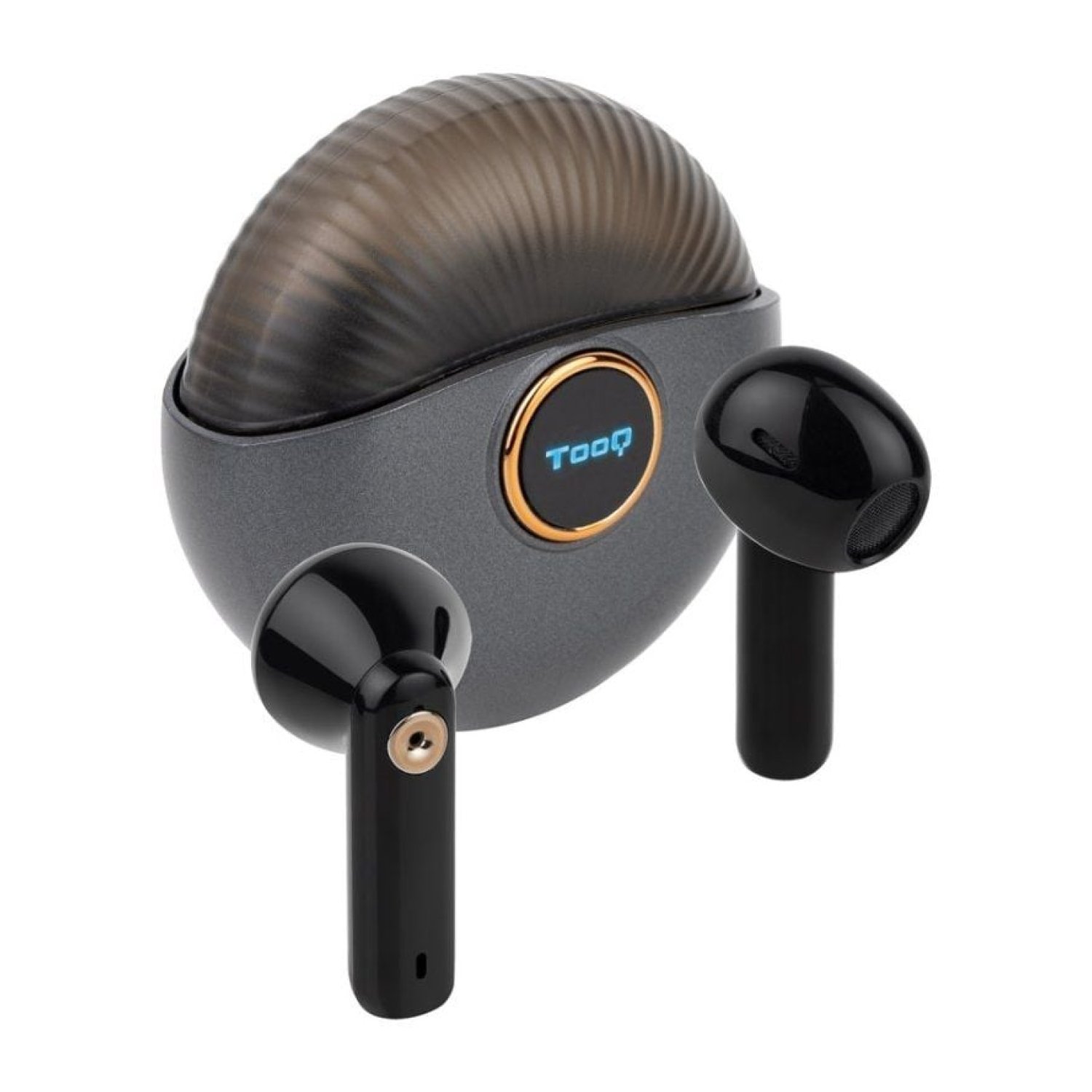 TooQ Snail · Auriculares Bluetooth · Estuche de carga · 4h autonomía · Gris y Negro