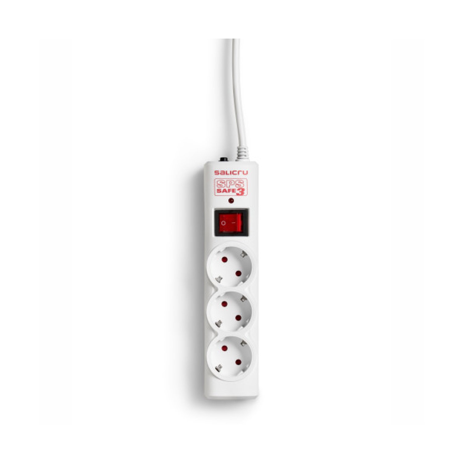 Salicru SPS Safe · Regleta 3 Tomas · Cable 1,5m · Blanca