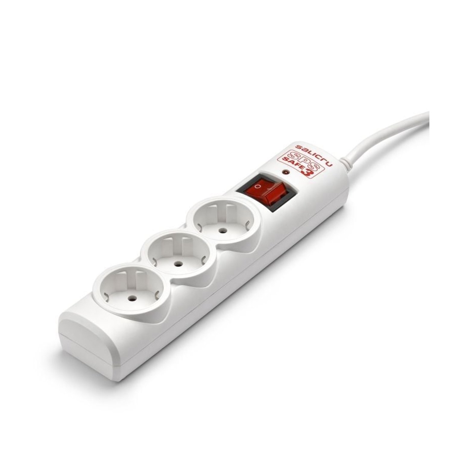 Salicru SPS Safe · Regleta 3 Tomas · Cable 1,5m · Blanca