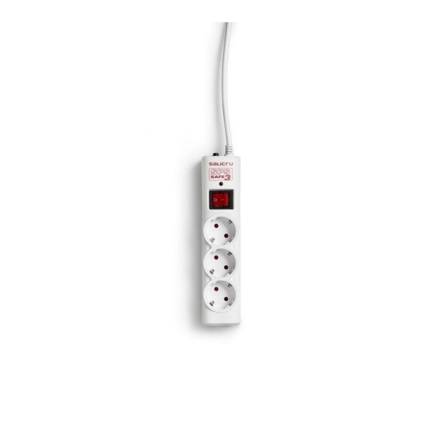 Salicru SPS Safe · Regleta 3 Tomas · Cable 1,5m · Blanca