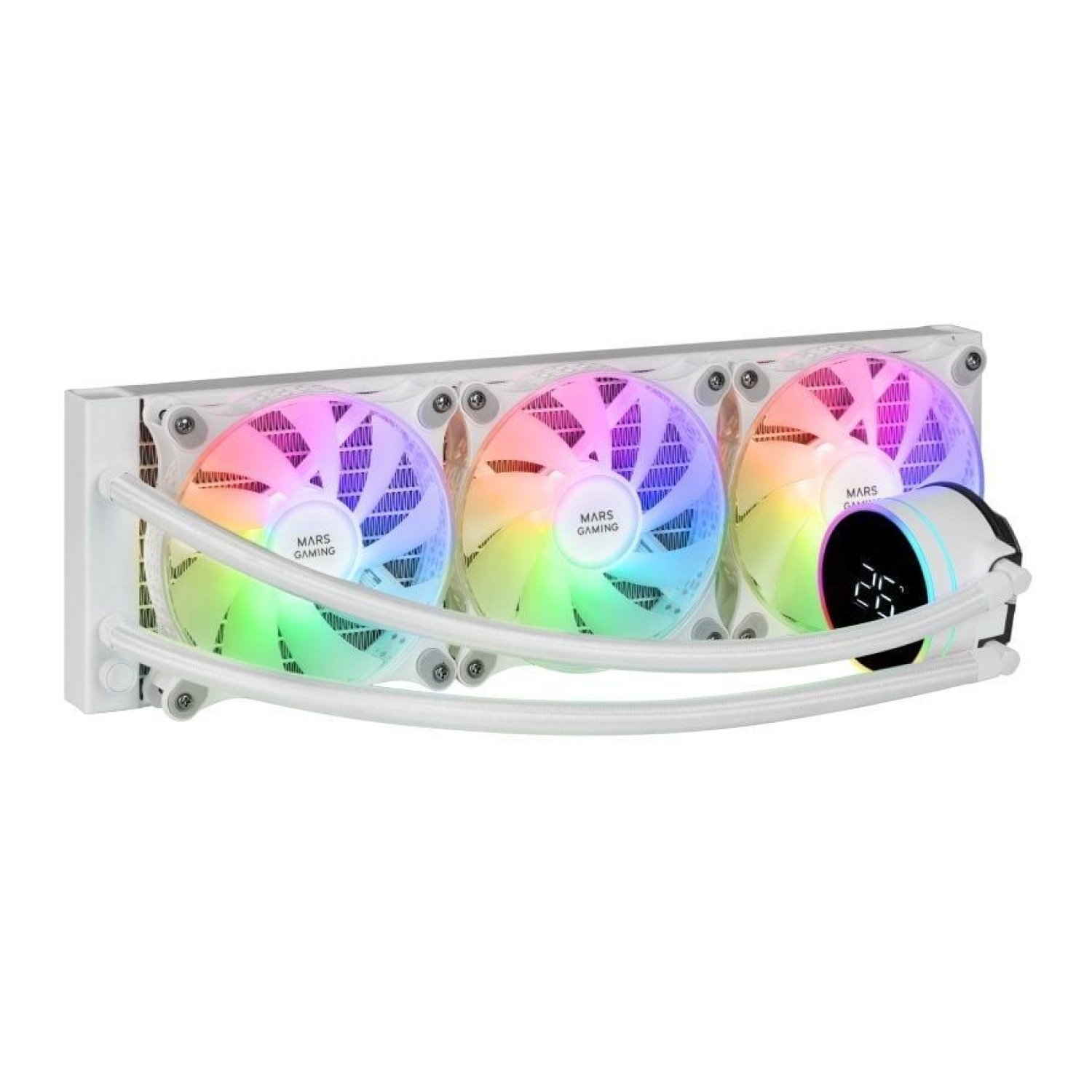 Mars Gaming ML-LCD360 · Refrigeración Líquida 360mm · Blanca · Display LCD