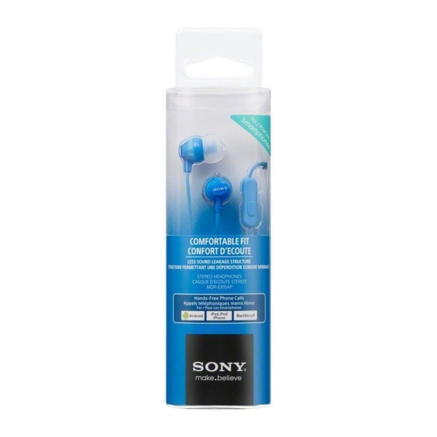 Sony MDR-EX15APLI · Auriculares Intrauditivos · Jack 3.5mm · Micrófono · Azules