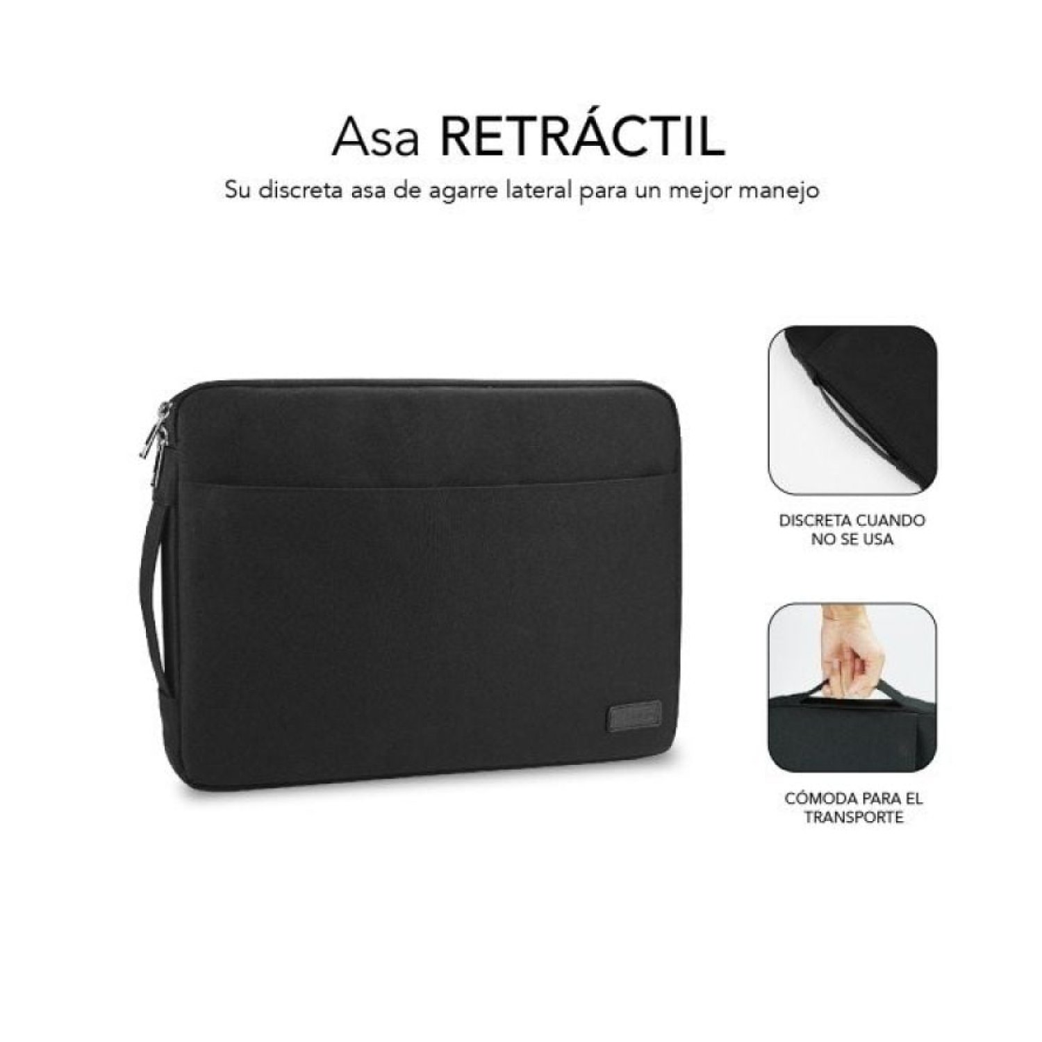 Subblim Urban Laptop Sleeve · Funda Portátil · Hasta 15,6" · Negra