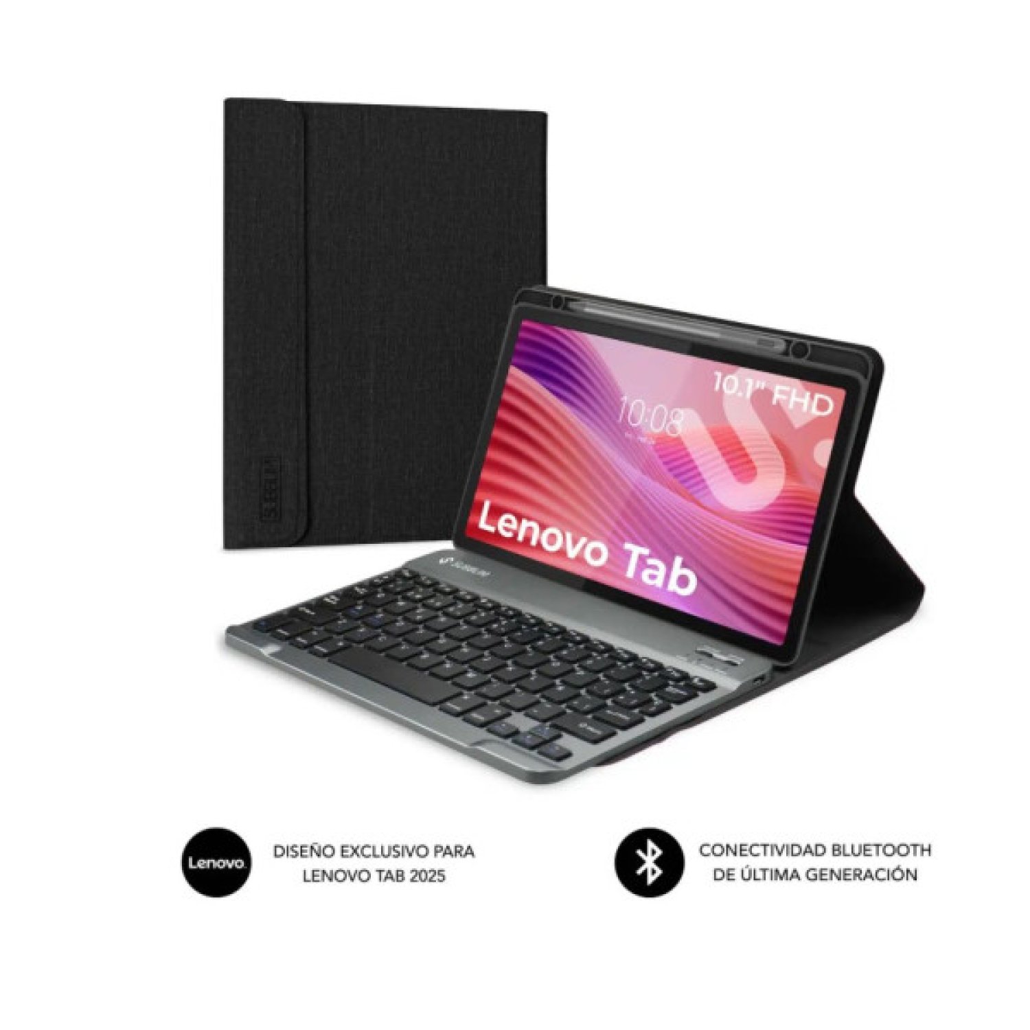 Subblim Shock Case · Funda con Teclado · Lenovo Tab 10,1" · Negra