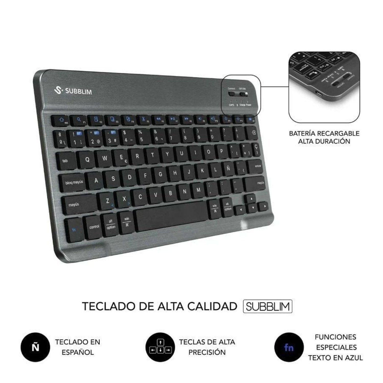 Subblim Shock Case · Funda con Teclado · Lenovo Tab 10,1" · Negra
