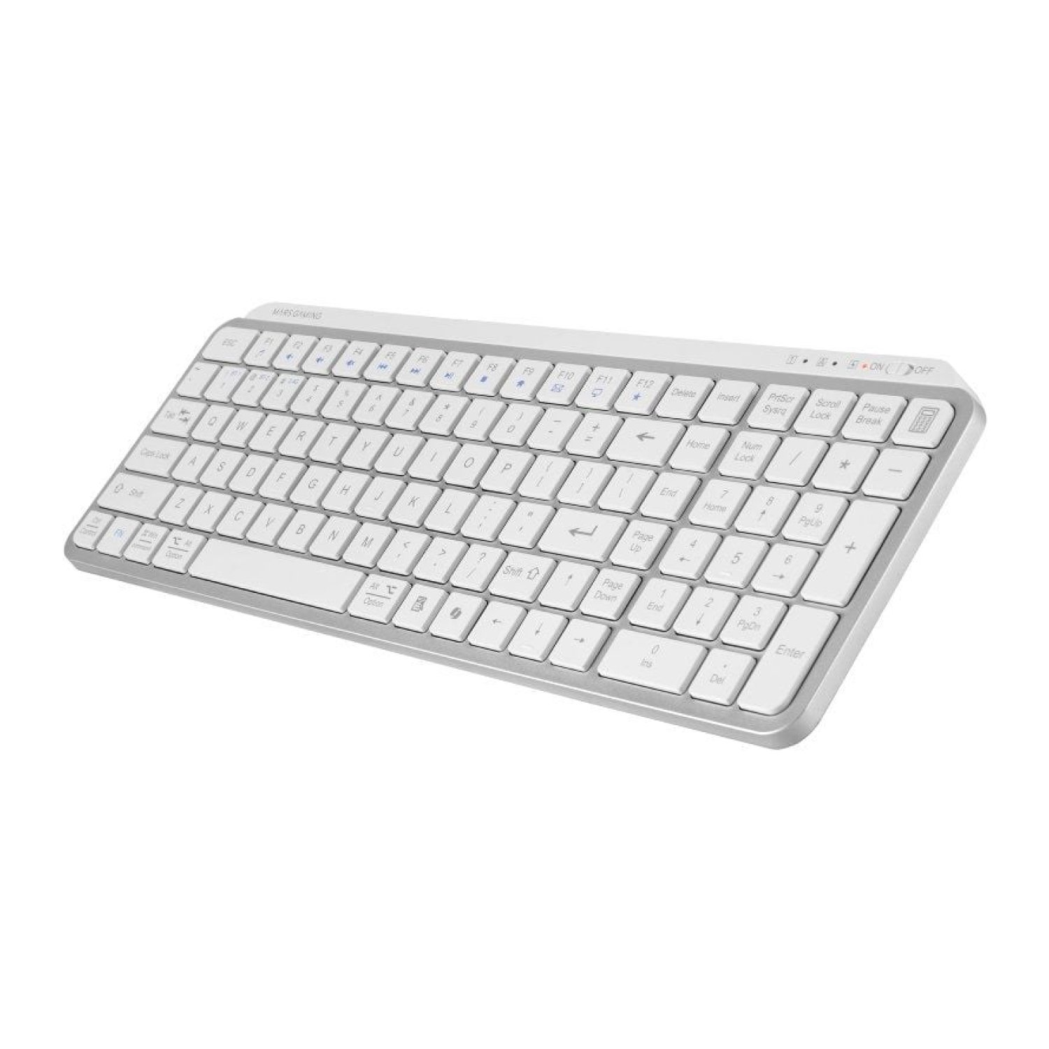 Mars Gaming MK-Silenkeys · Teclado Compacto Inalámbrico · Blanco