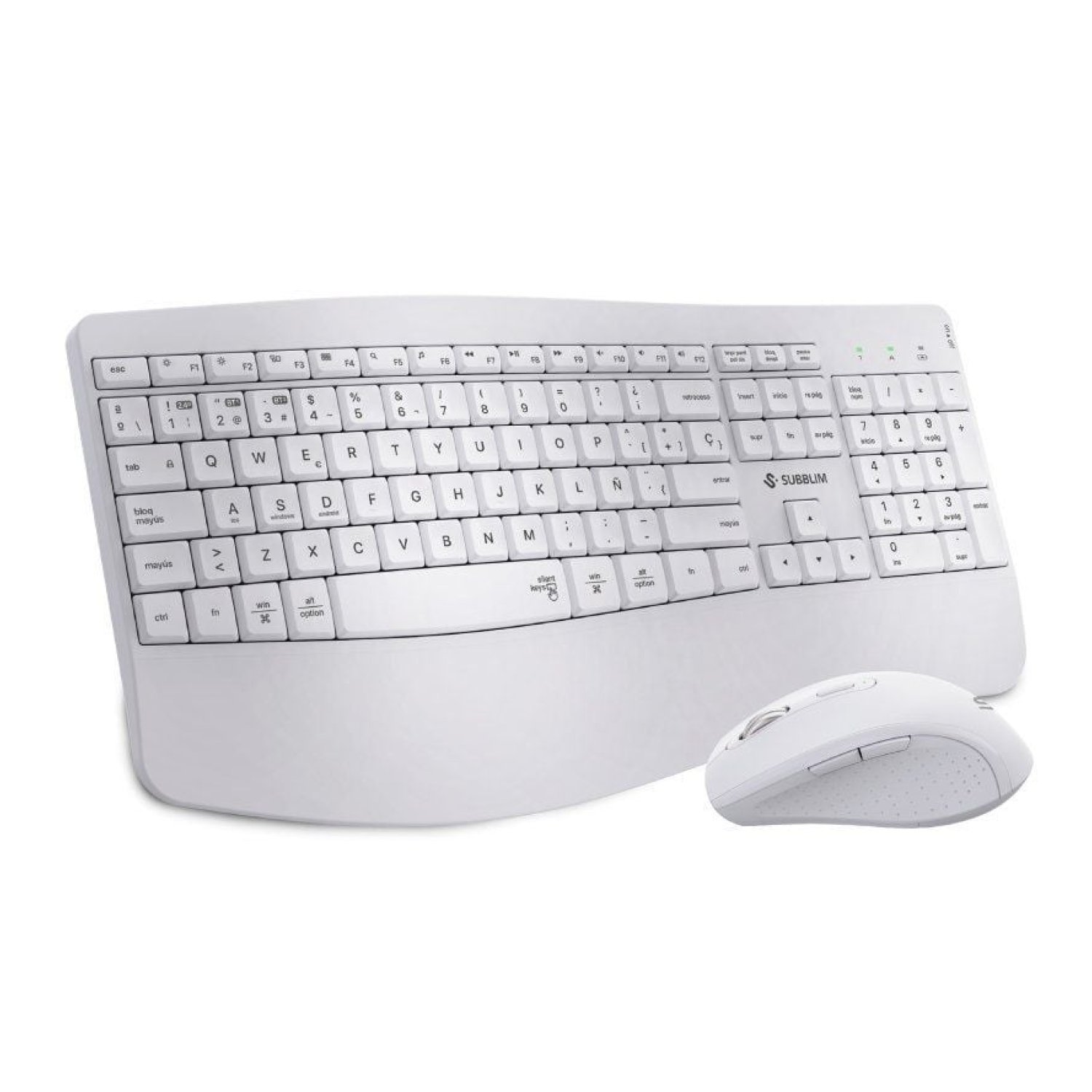 Subblim Combo Dual Office Prowave · Teclado y Ratón Inalámbrico · Blanco