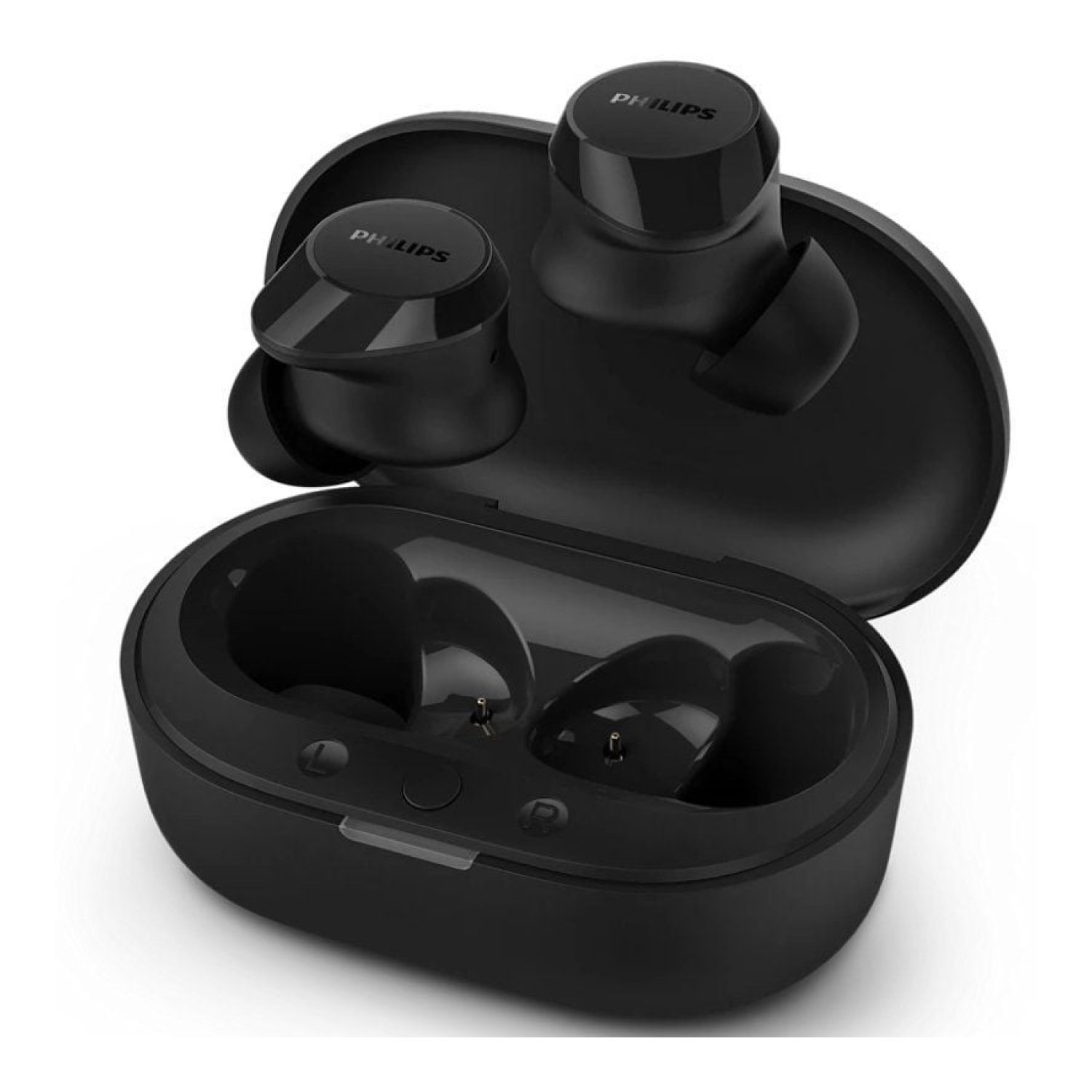 Philips TAT1209 · Auriculares Bluetooth · Estuche de carga · 6h autonomía · Negro