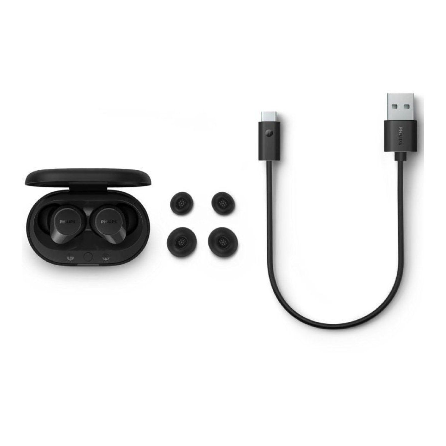 Philips TAT1209 · Auriculares Bluetooth · Estuche de carga · 6h autonomía · Negro