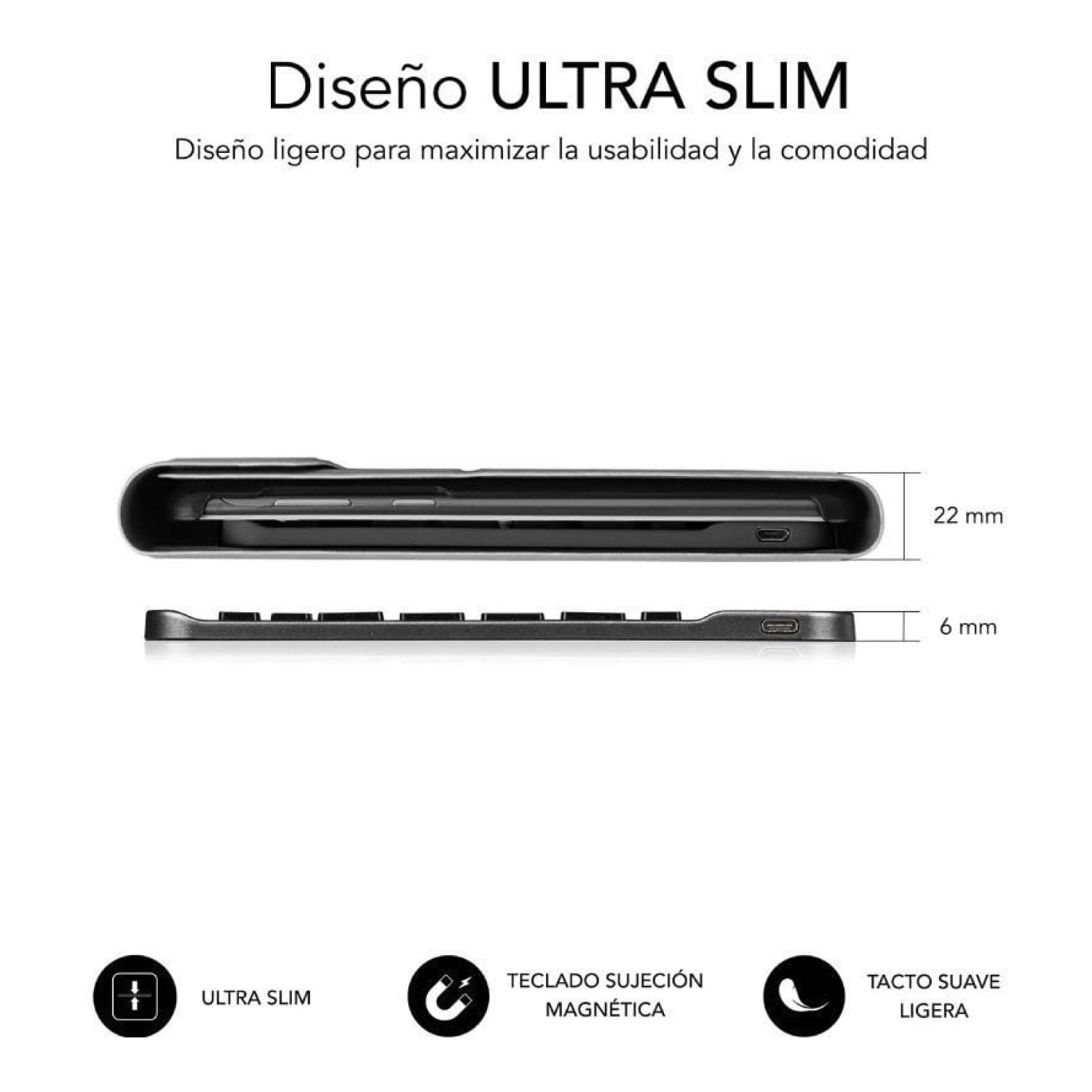 Subblim Keytab Pro BT · Funda con Teclado · Lenovo Tab 2025 · 11,5" · Negra