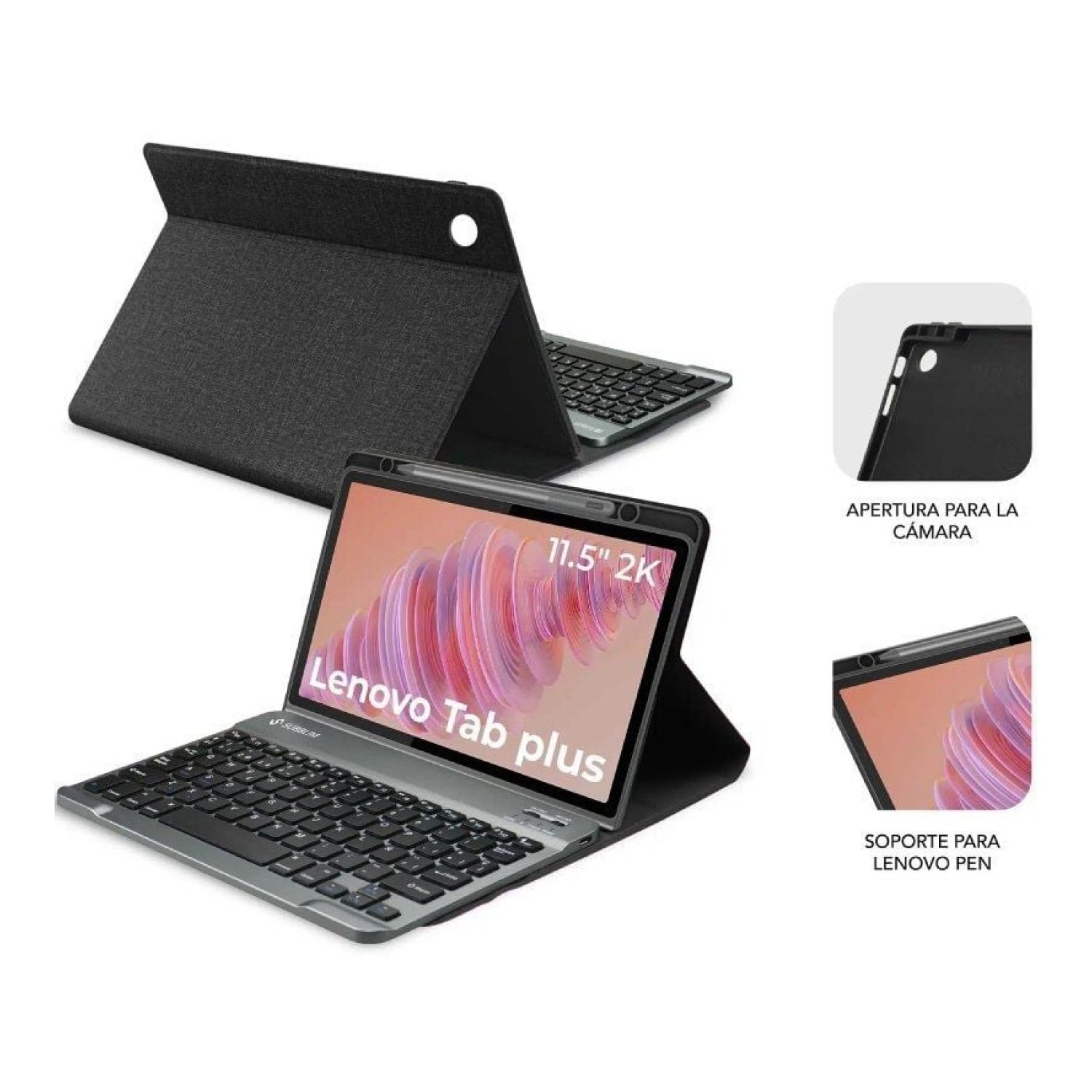 Subblim Keytab Pro BT · Funda con Teclado · Lenovo Tab 2025 · 11,5" · Negra