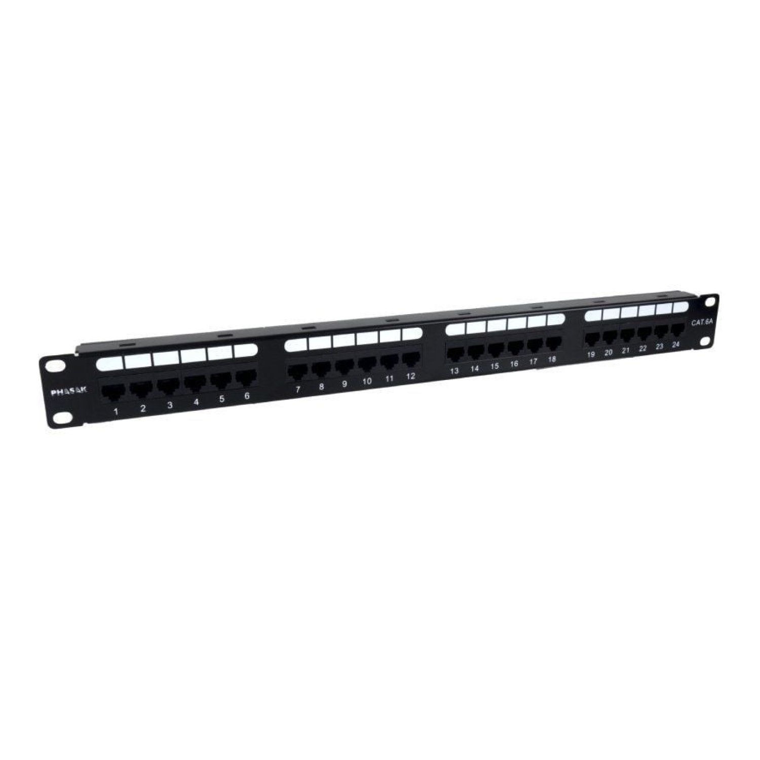 Phasak Patch Panel · 24 Puertos Cat.6A · 1U Rack