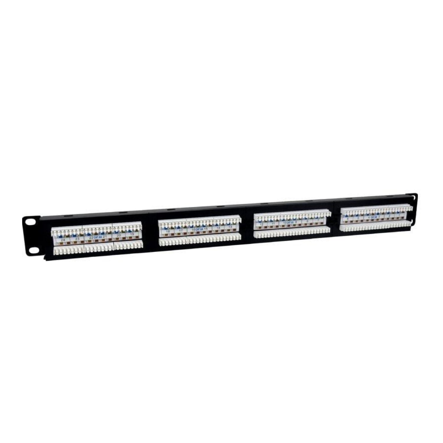 Phasak Patch Panel · 24 Puertos Cat.6A · 1U Rack