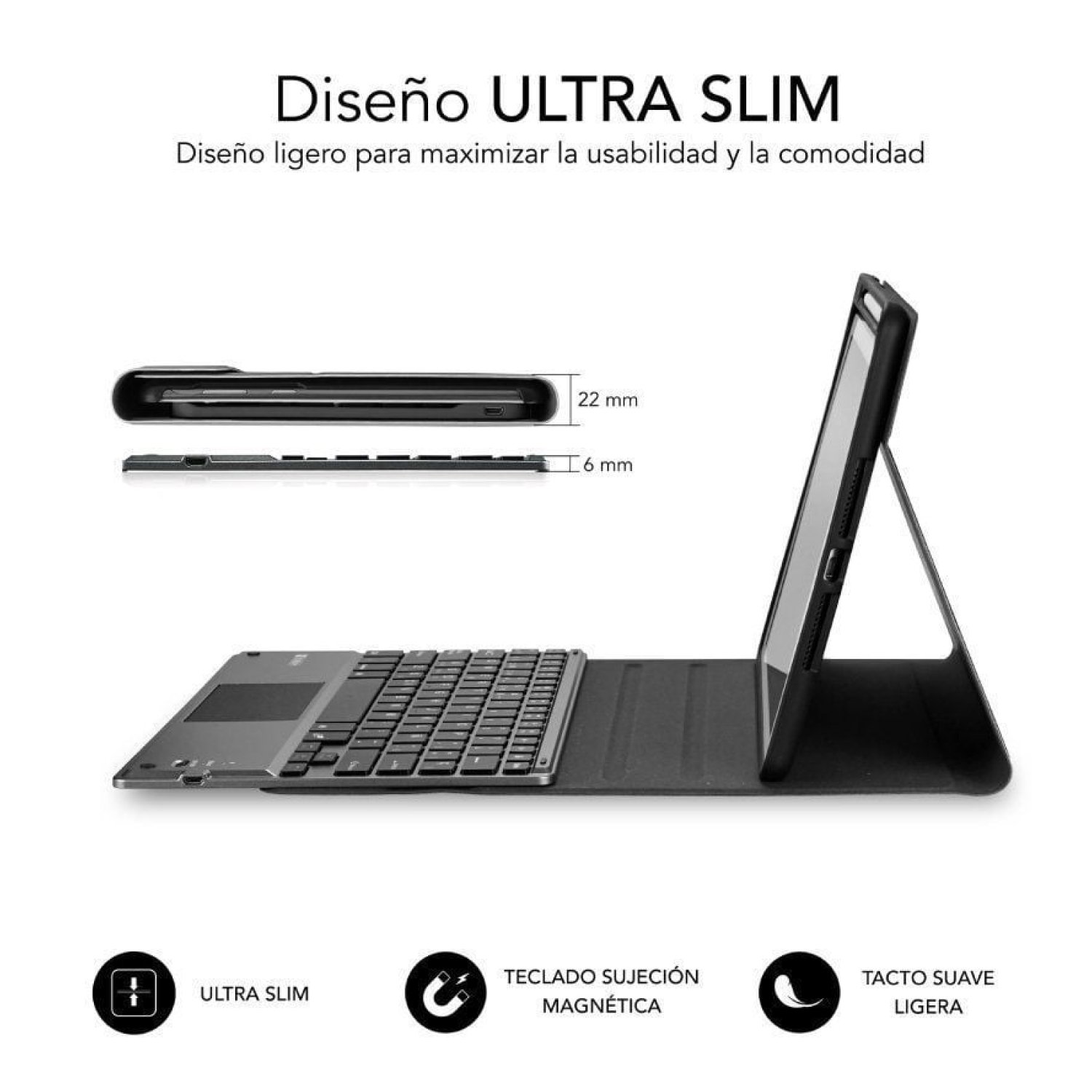 Subblim KeyTab Pro BT · Funda Teclado iPad 10.9" · 10ª Gen · Negra