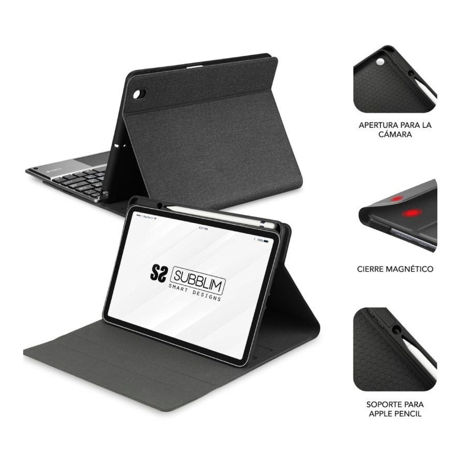 Subblim KeyTab Pro BT · Funda Teclado iPad 10.9" · 10ª Gen · Negra