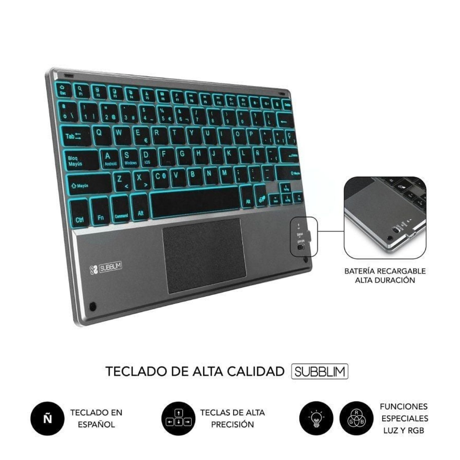 Subblim KeyTab Pro BT · Funda Teclado iPad 10.9" · 10ª Gen · Negra