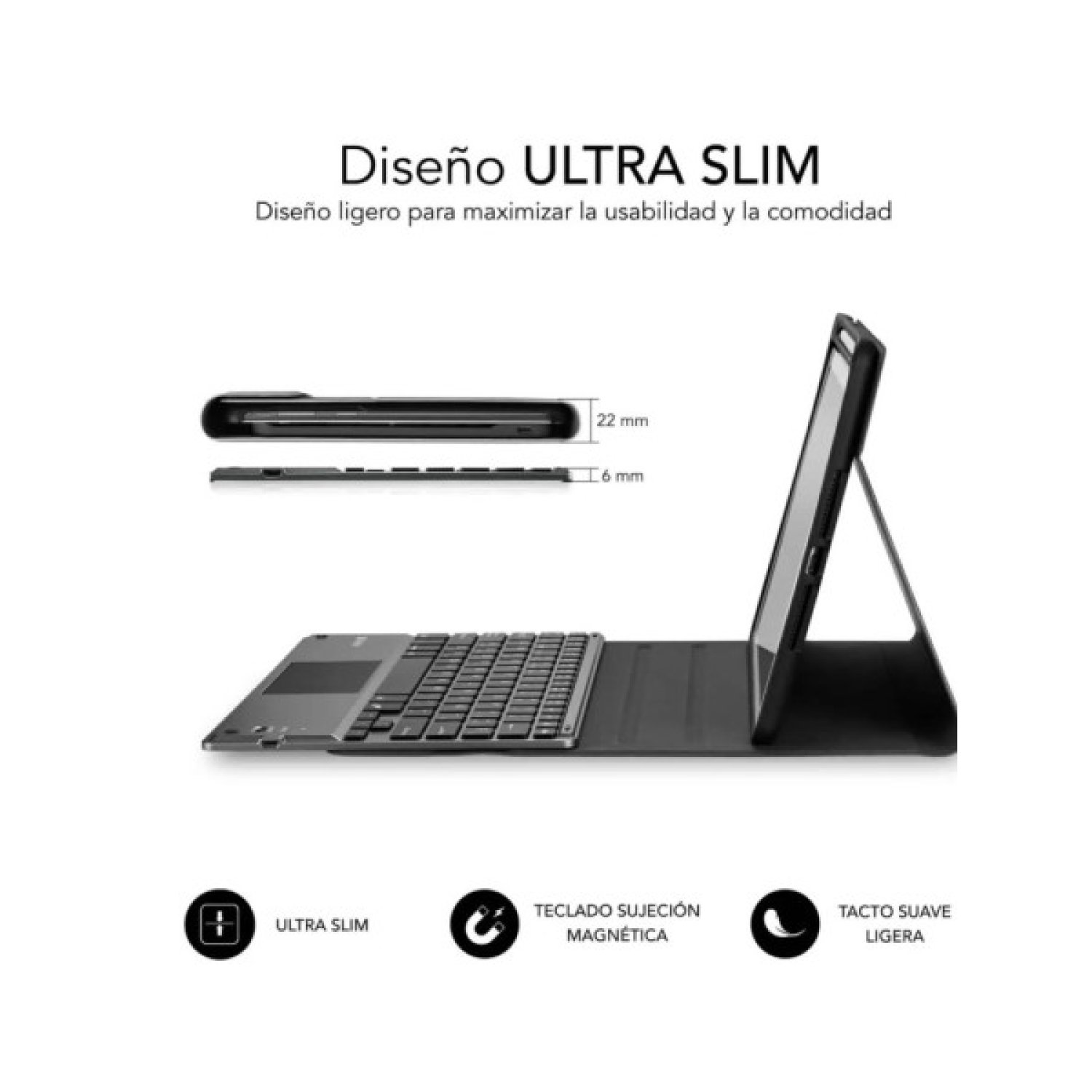 Subblim KeyTab Pro BT · Funda Teclado iPad 10.9" · 10ª Gen · Negra