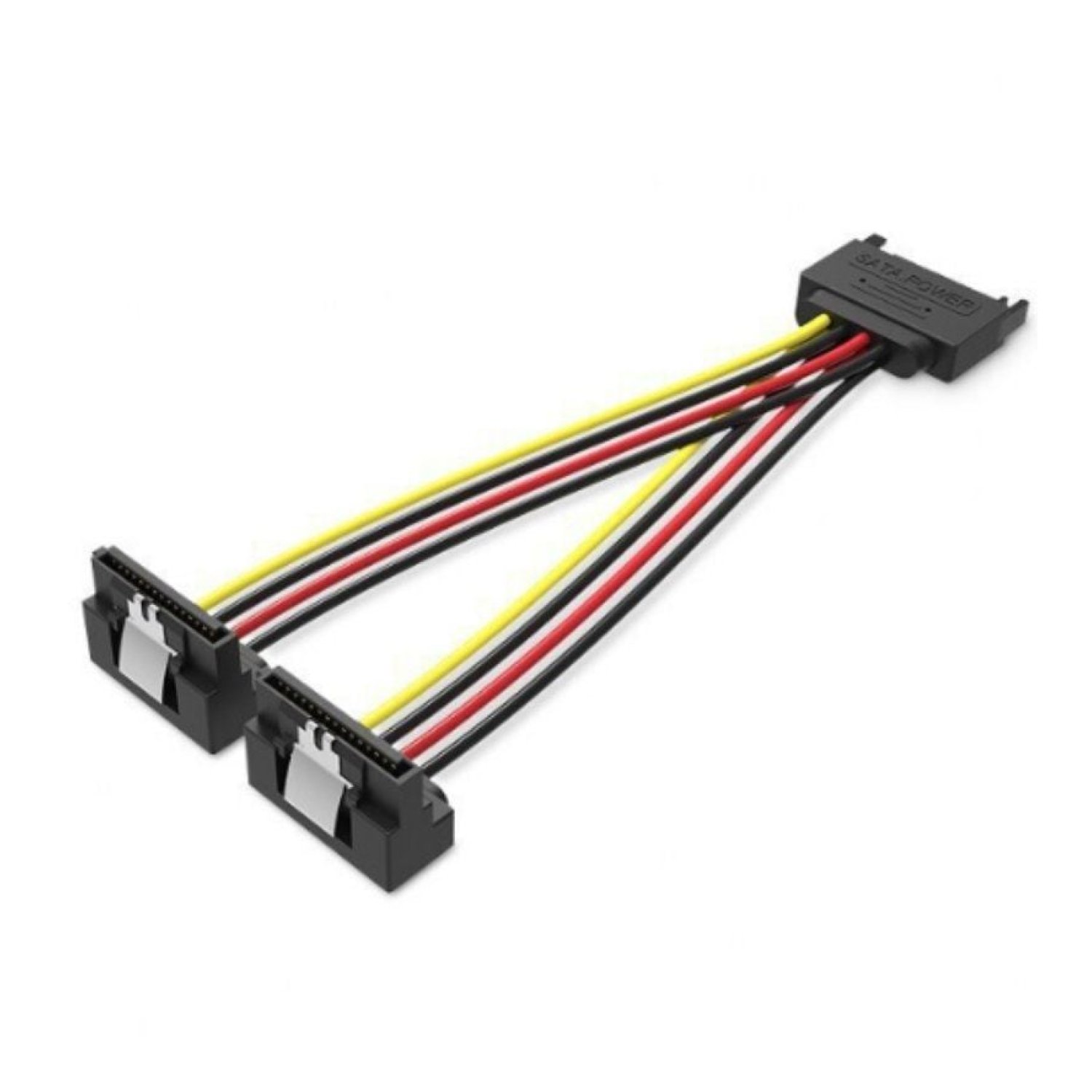 Cable Alimentación Vention KDBBB/ SATA Macho - 2x SATA Hembra/ 15cm/ Negro