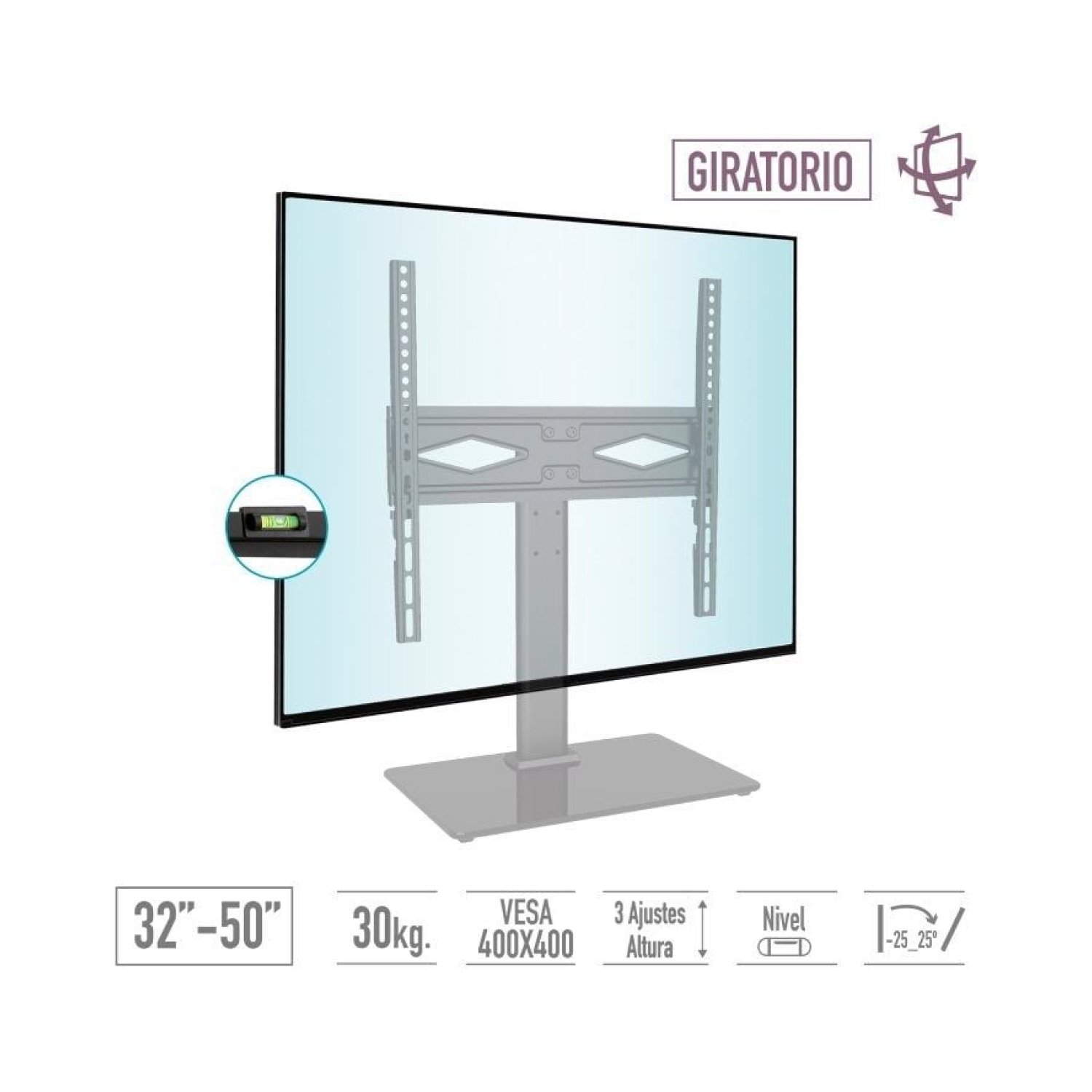 TM Electron · Soporte de Mesa · 32-50" · Hasta 30kg