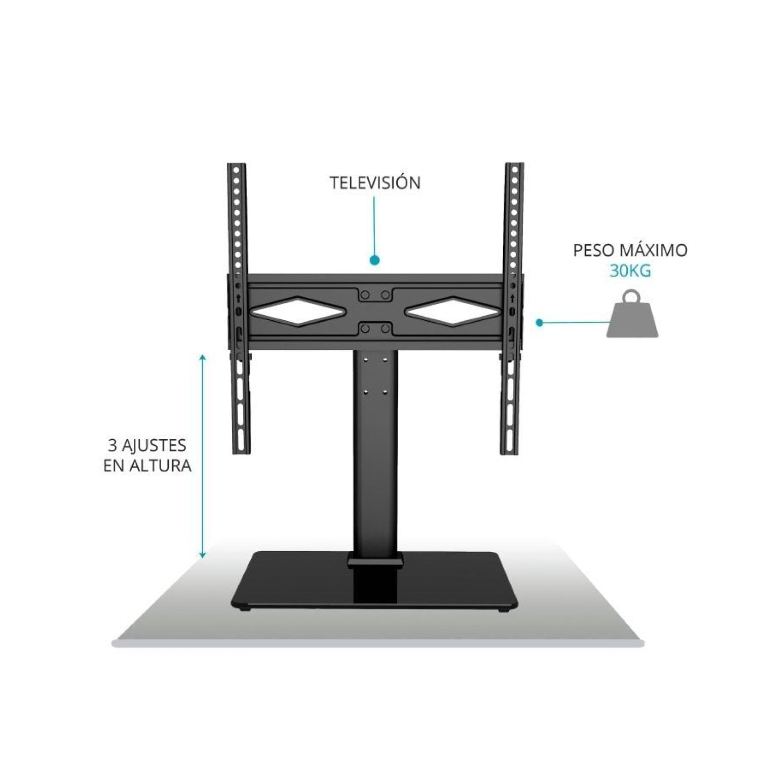 TM Electron · Soporte de Mesa · 32-50" · Hasta 30kg