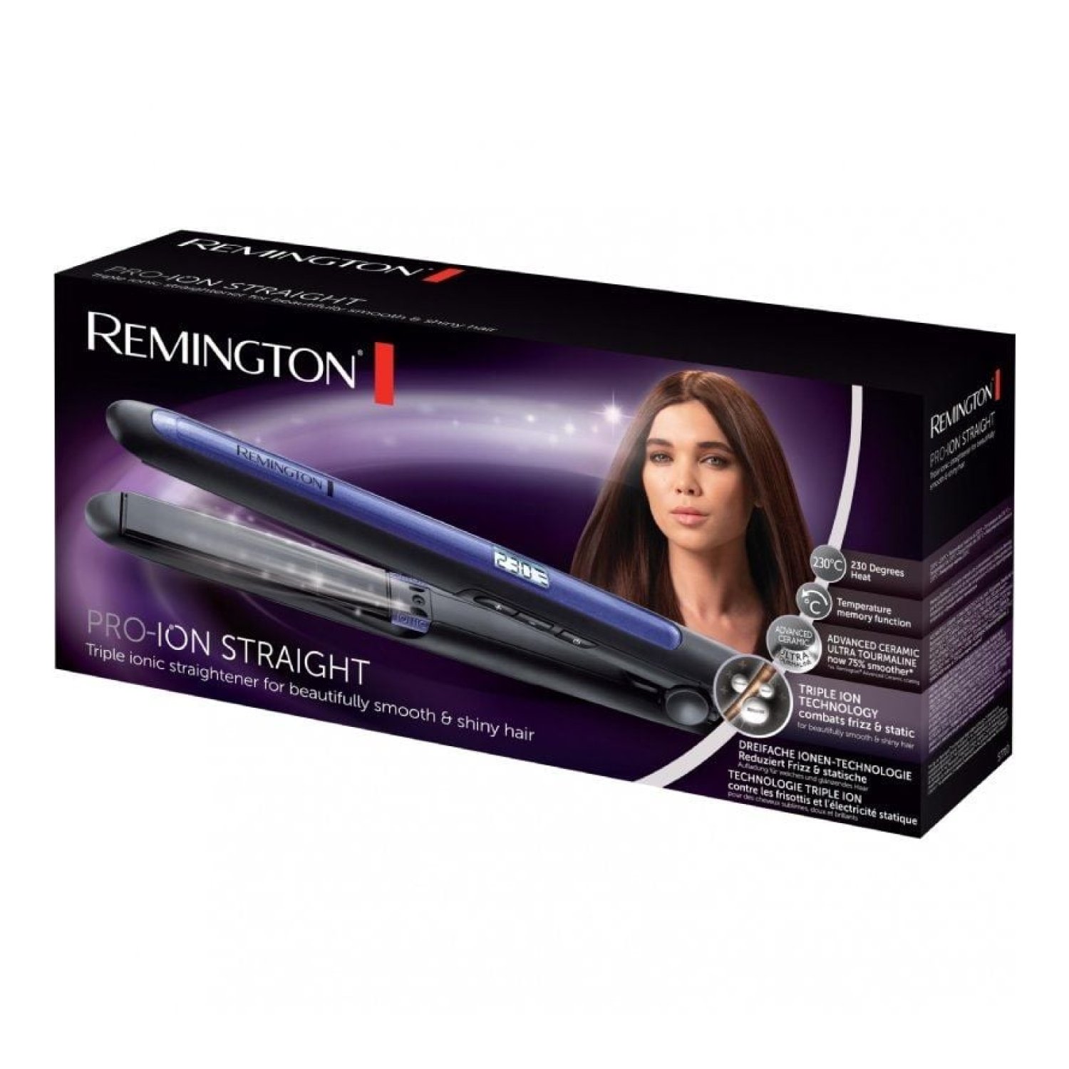 Remington Pro-Ion S7710 · Plancha de Pelo · Tecnología Iónica · Violeta
