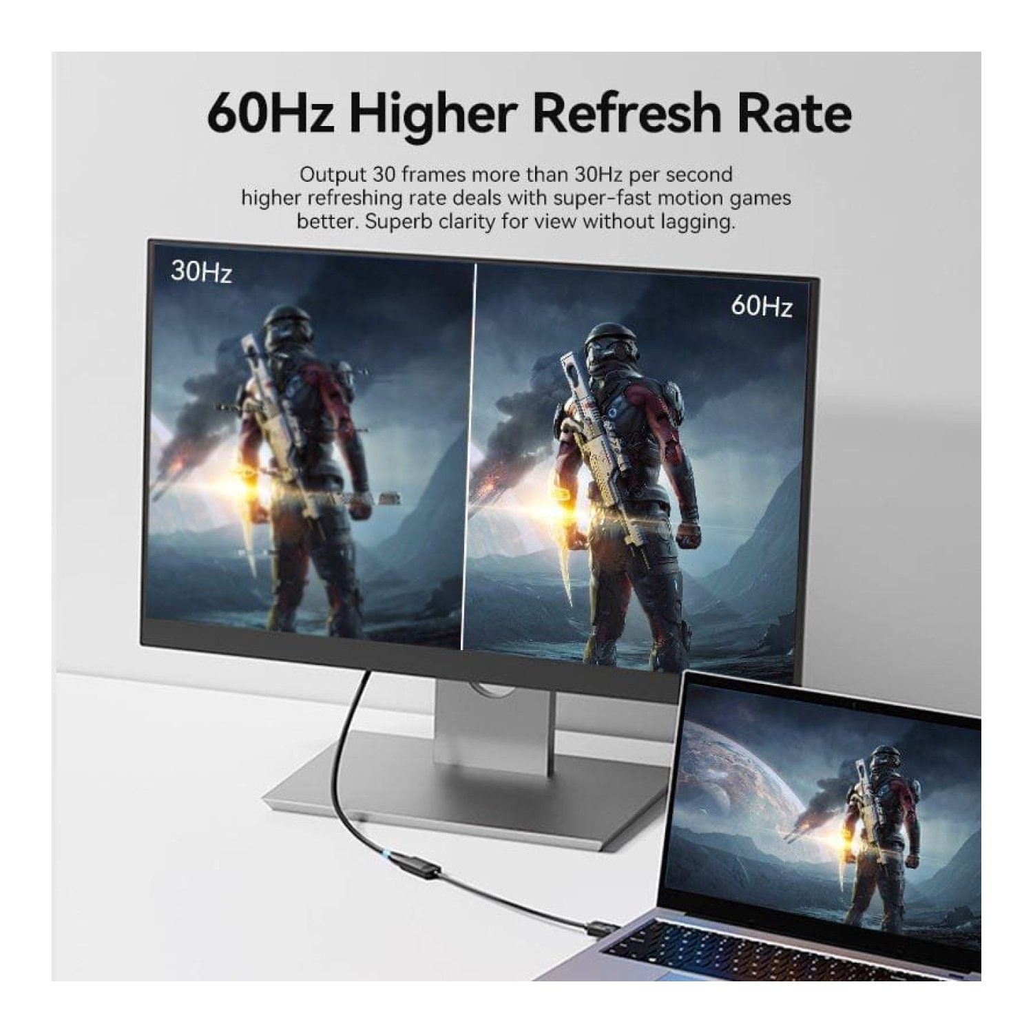 Vention · Cable Conversor DisplayPort a HDMI · 4K · 15cm · Negro
