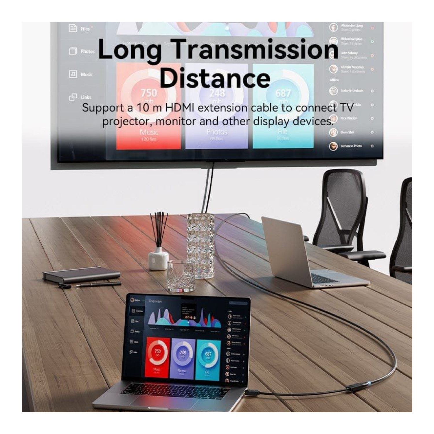Vention · Cable Conversor DisplayPort a HDMI · 4K · 15cm · Negro