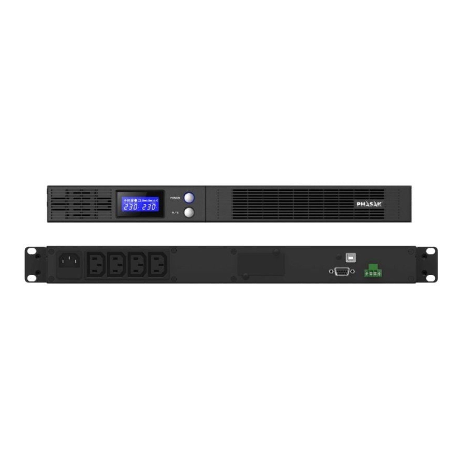 Phasak Protekt Slim Rack · 750VA-450W · 4 Salidas · Formato Rack