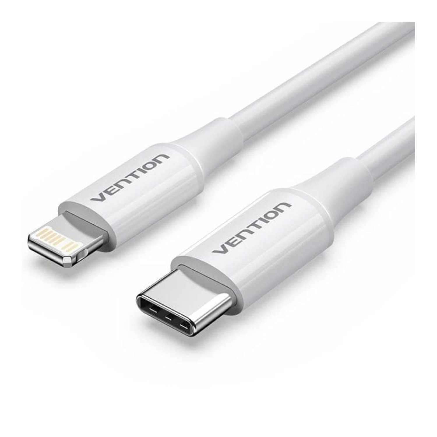 Cable USB 2.0 Tipo-C Lightning Vention LAJWF/ USB Tipo-C Macho - Lightning Macho/ Hasta 27W/ 480Mbps/ 1m/ Blanco