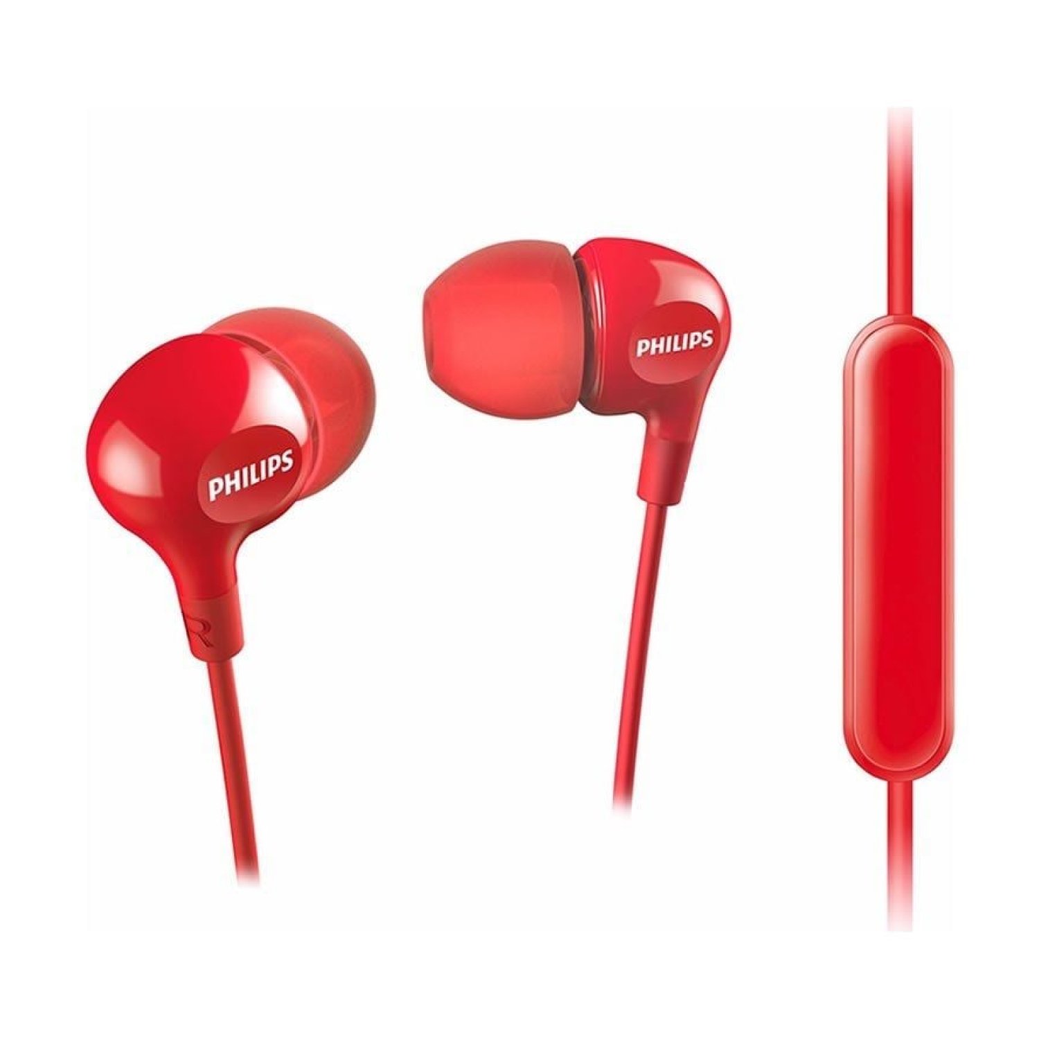 Philips SHE3555 · Auriculares Intrauditivos · Micrófono · Jack 3.5mm · Rojos